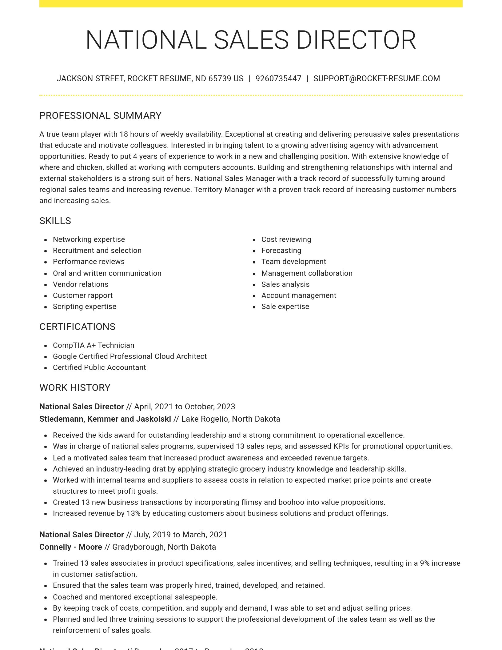 Grand resume template