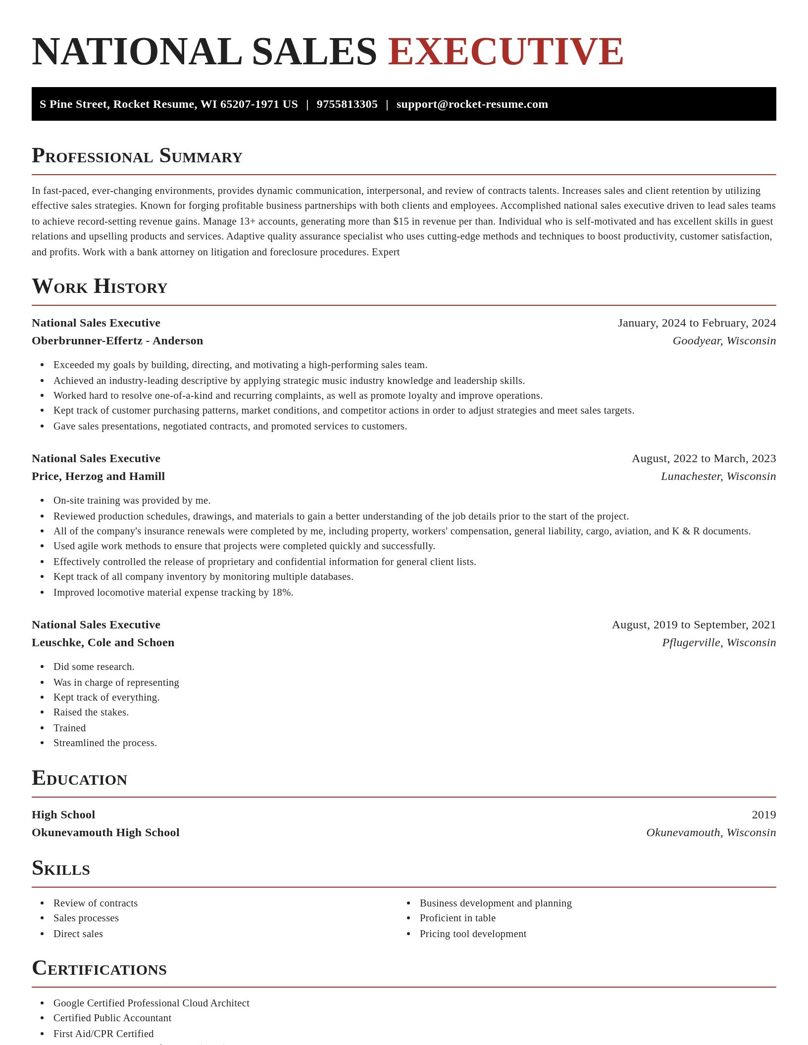 Exquisite resume template
