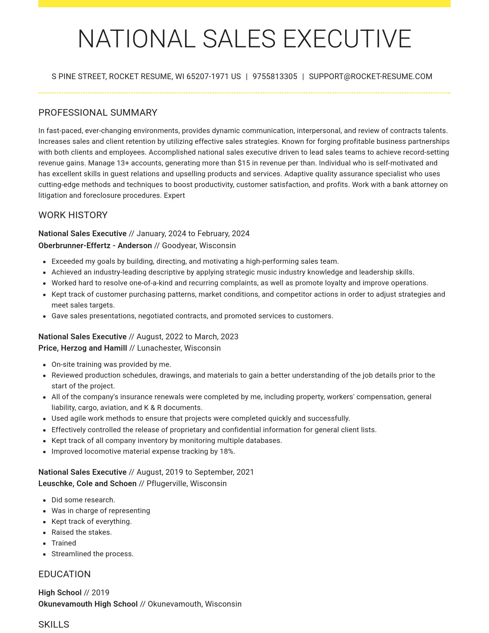 Grand resume template