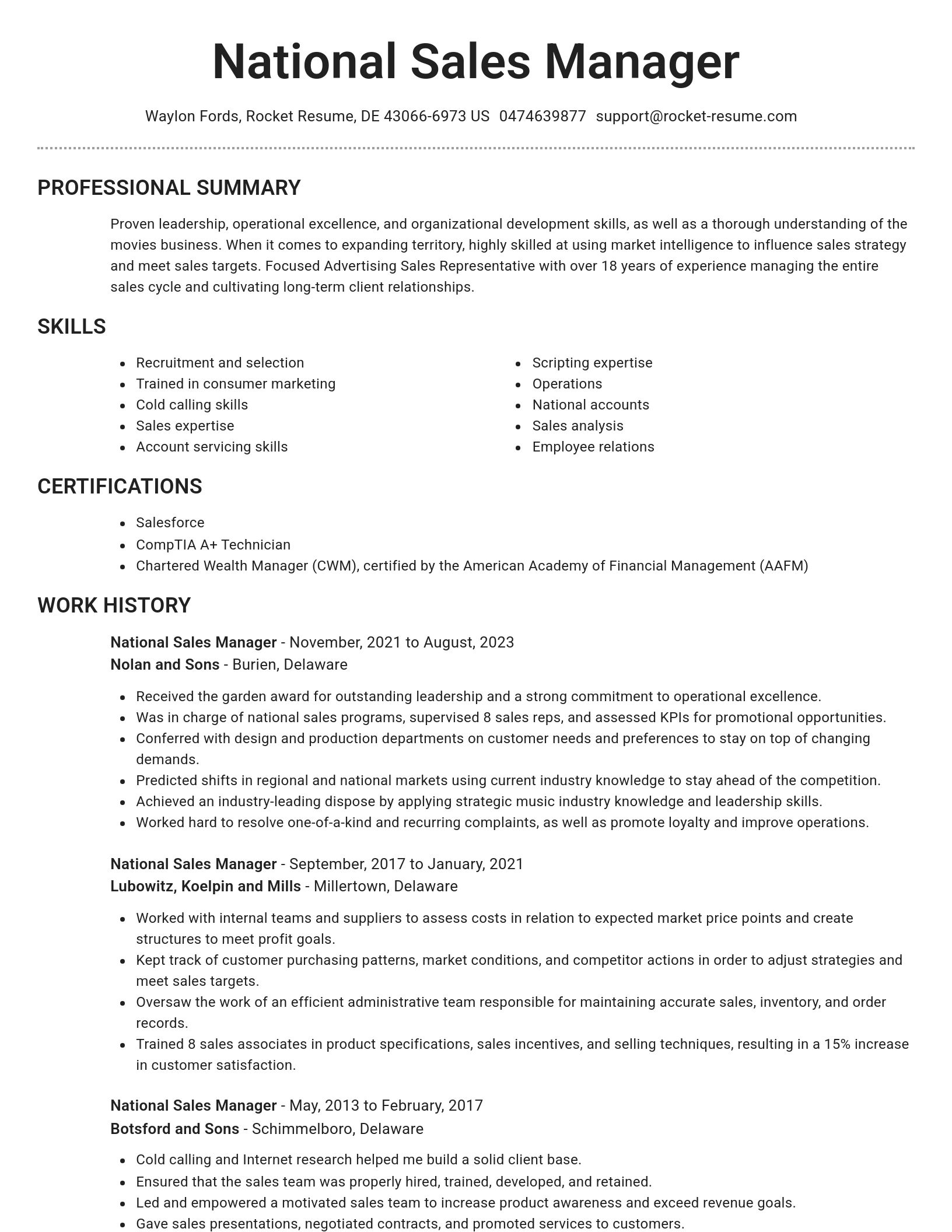 Brilliant resume template