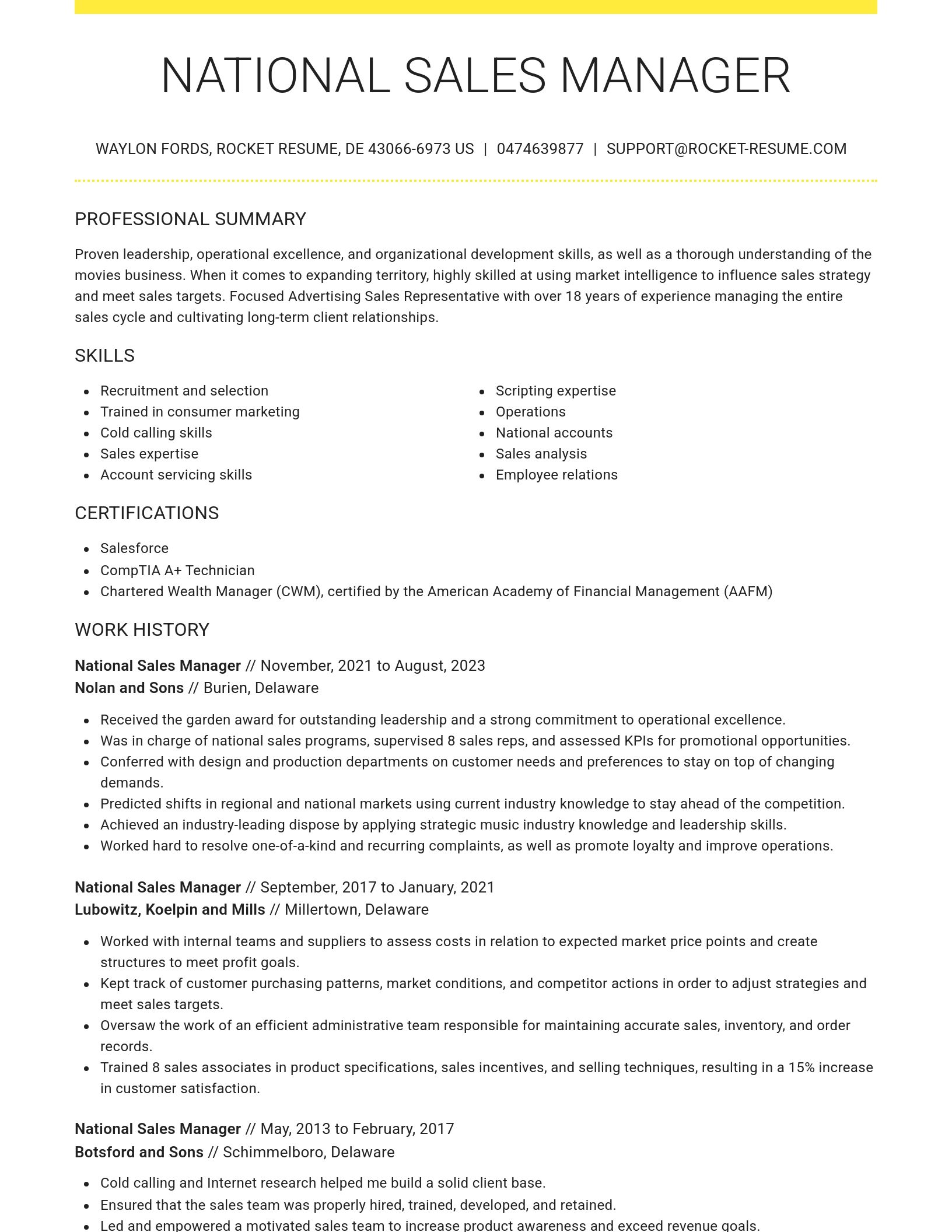 Grand resume template