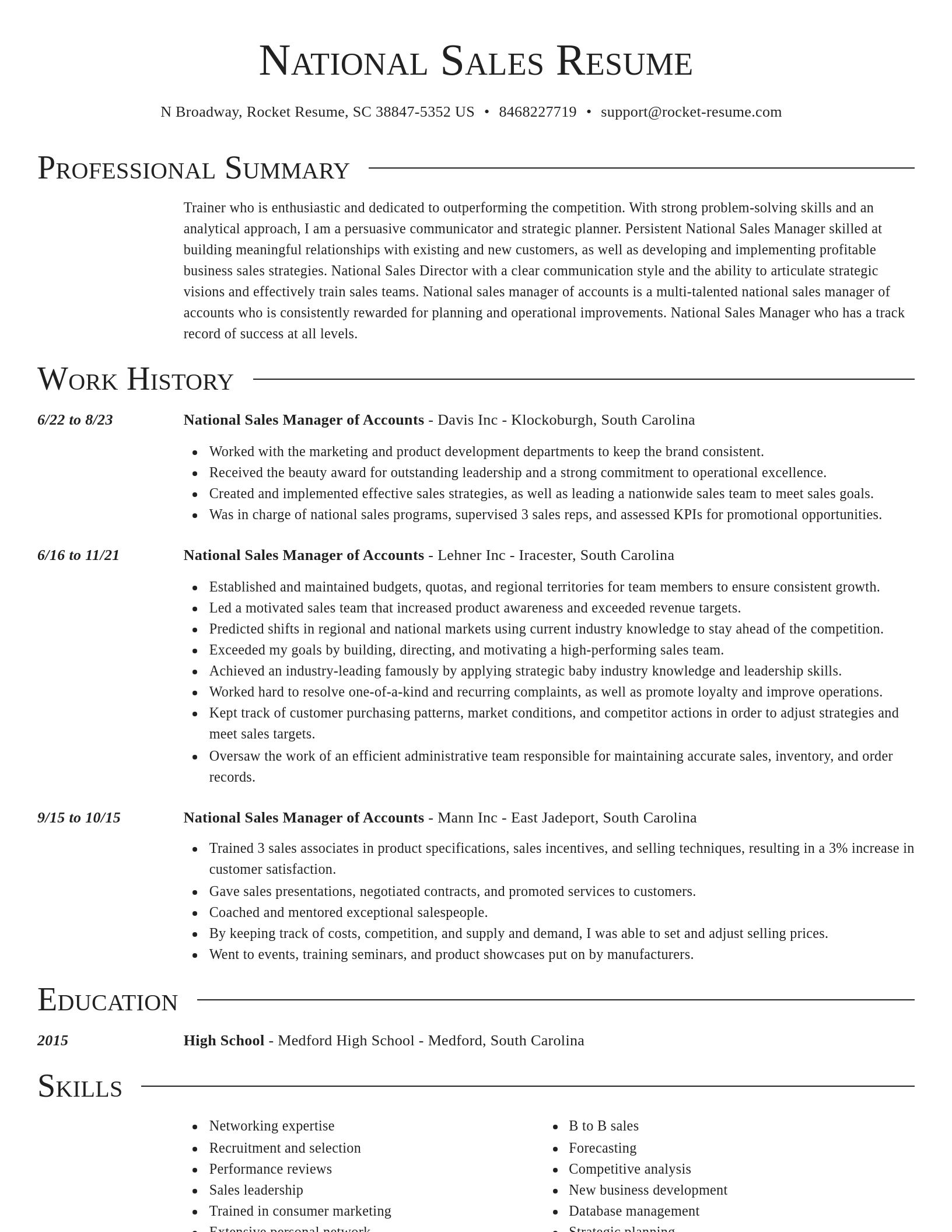 Director resume template