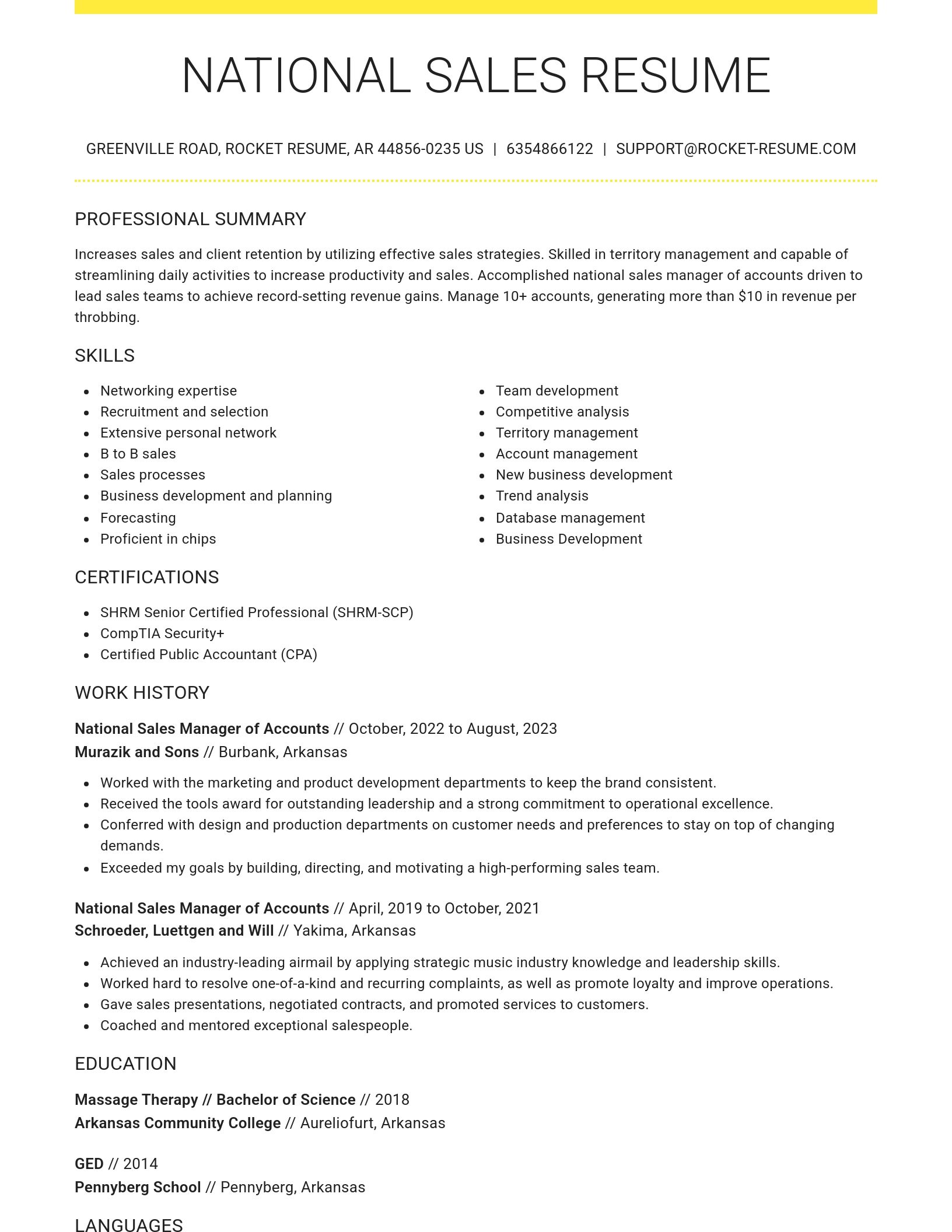 Grand resume template