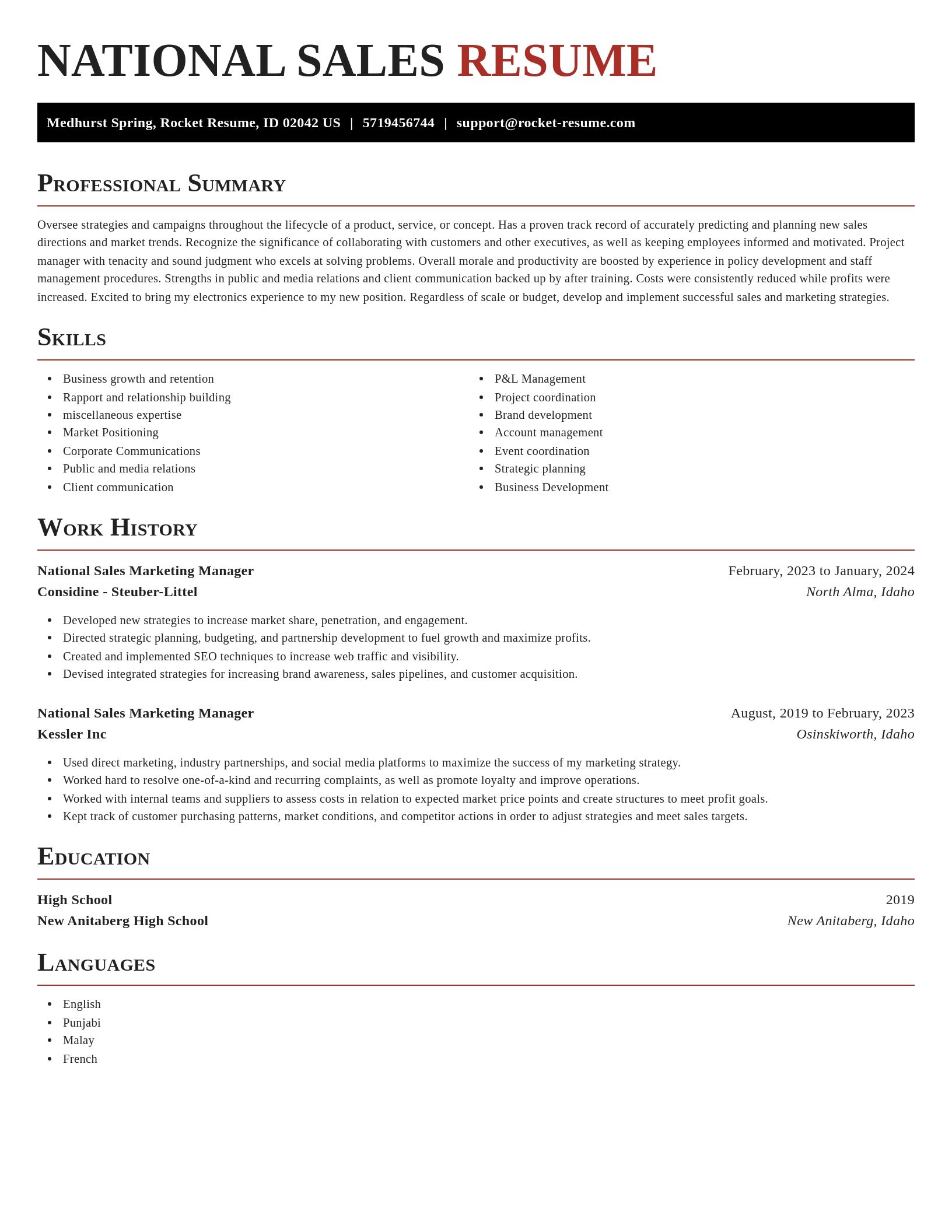 Exquisite resume template