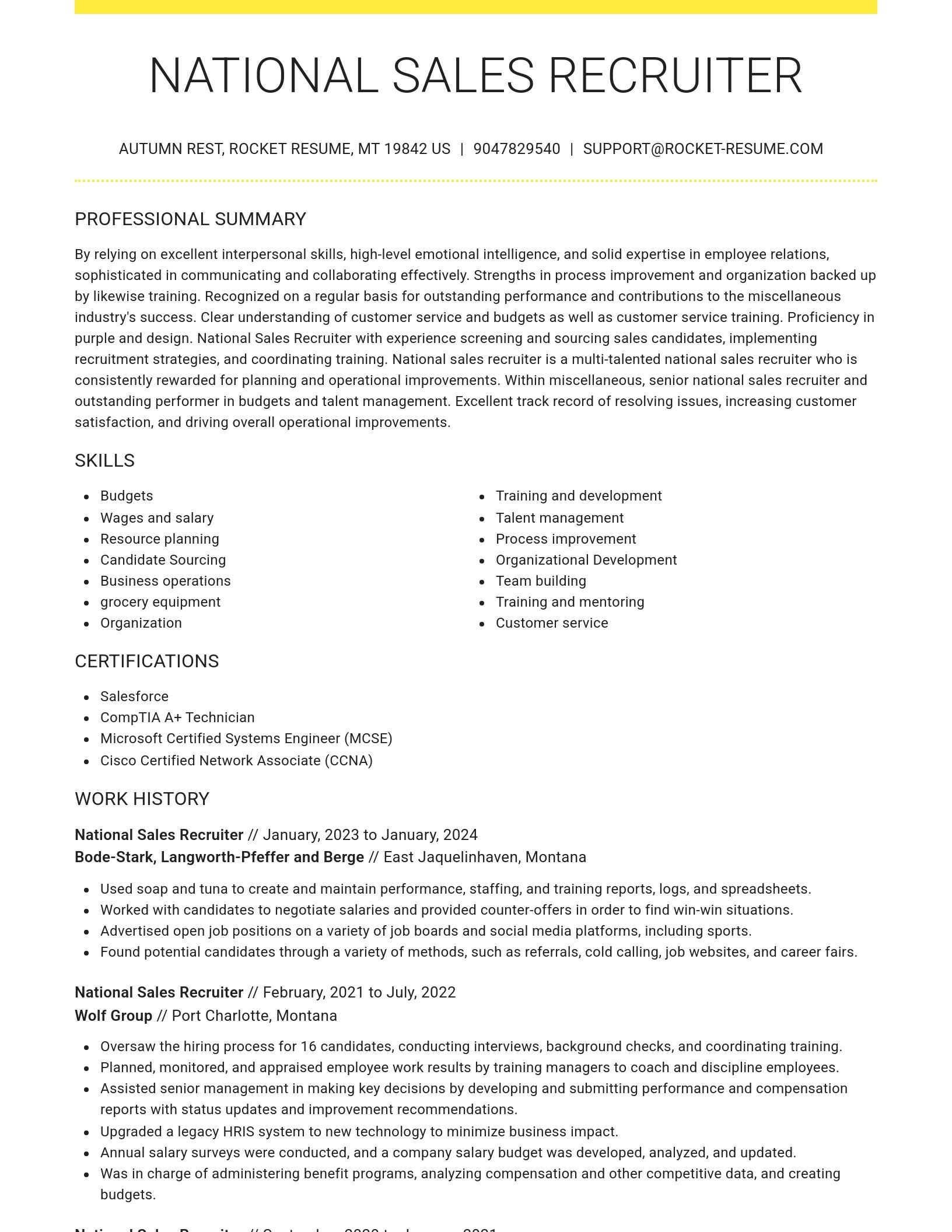 Grand resume template
