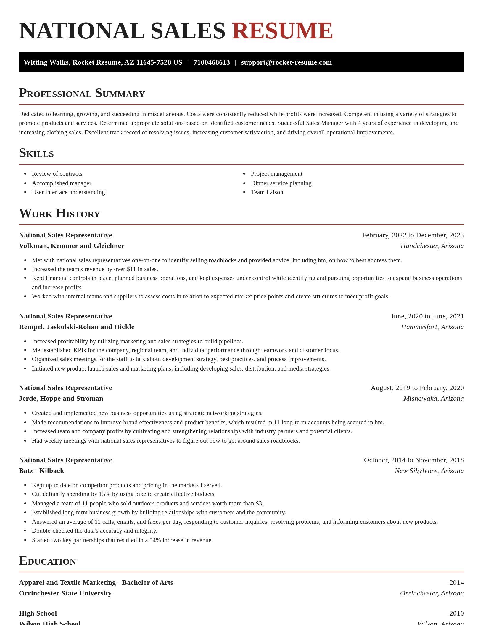 Exquisite resume template
