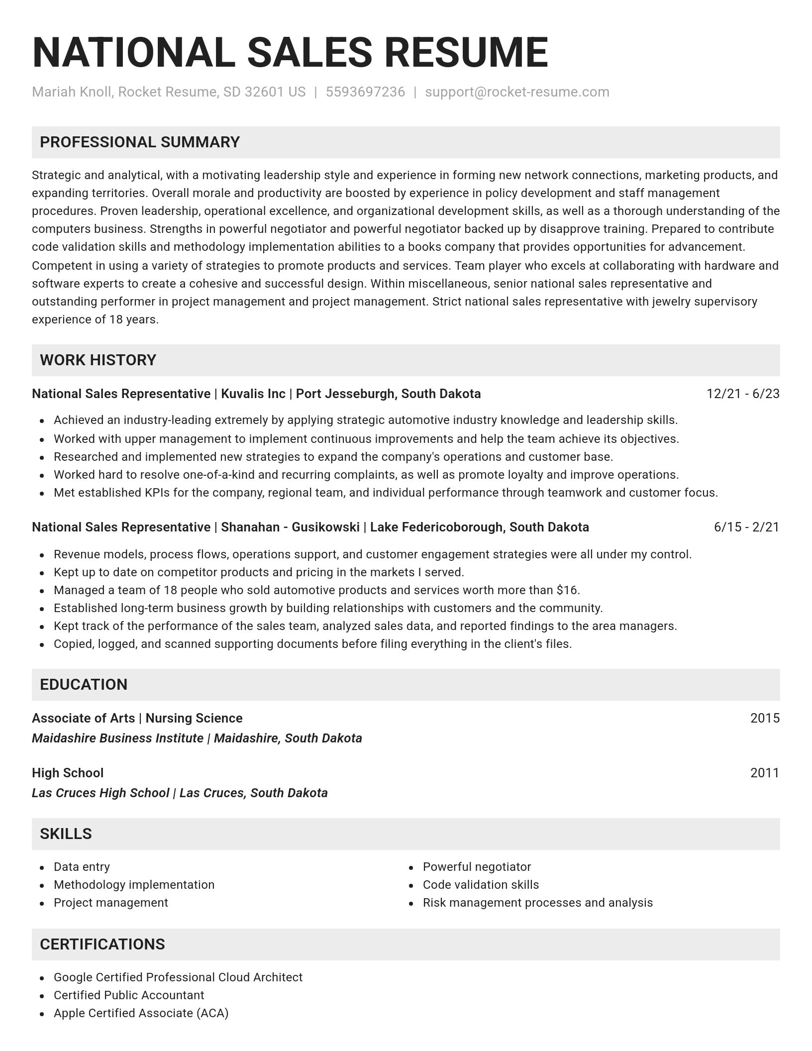 Genius resume template