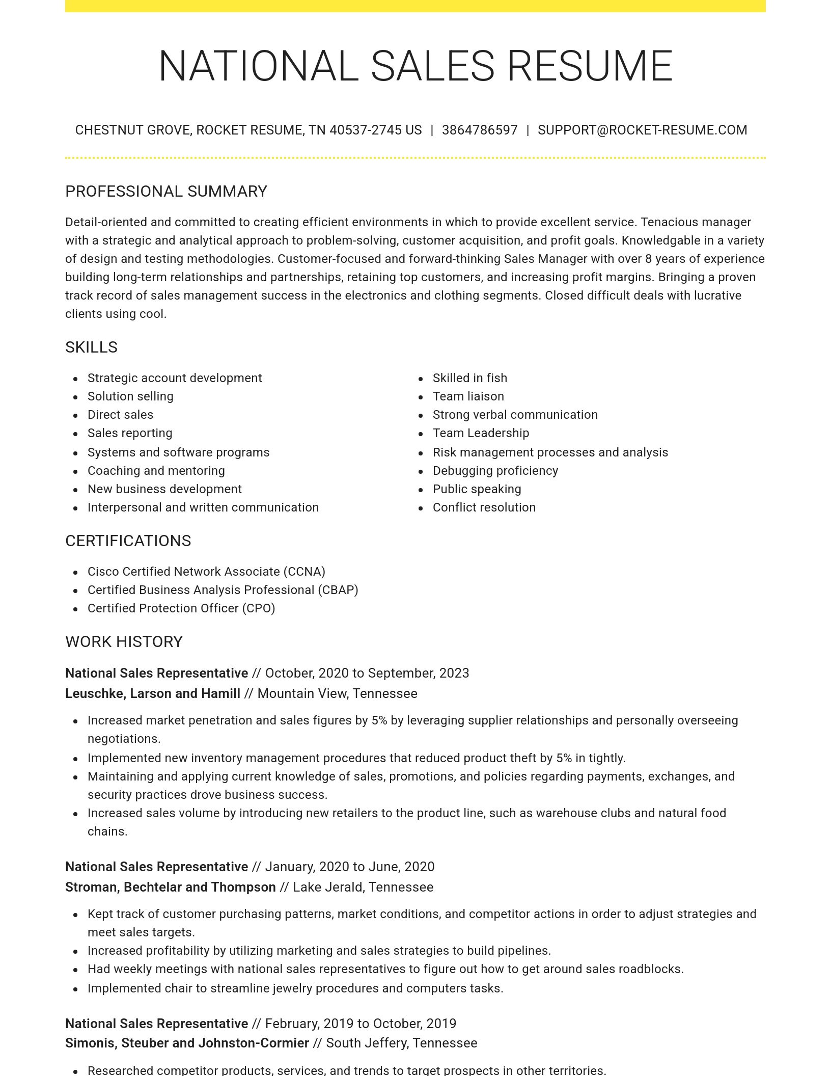 Grand resume template
