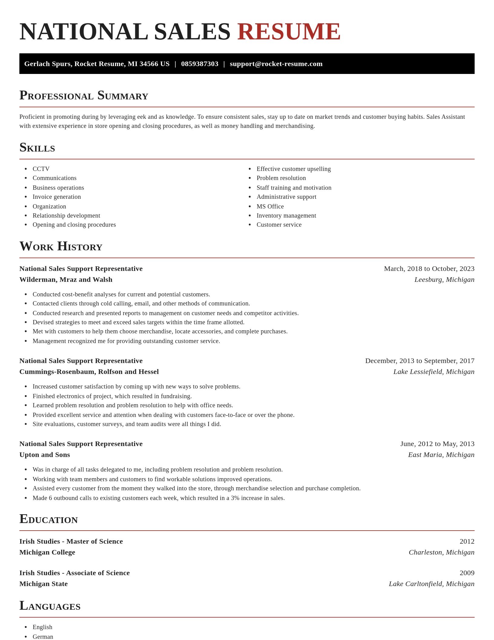 Exquisite resume template
