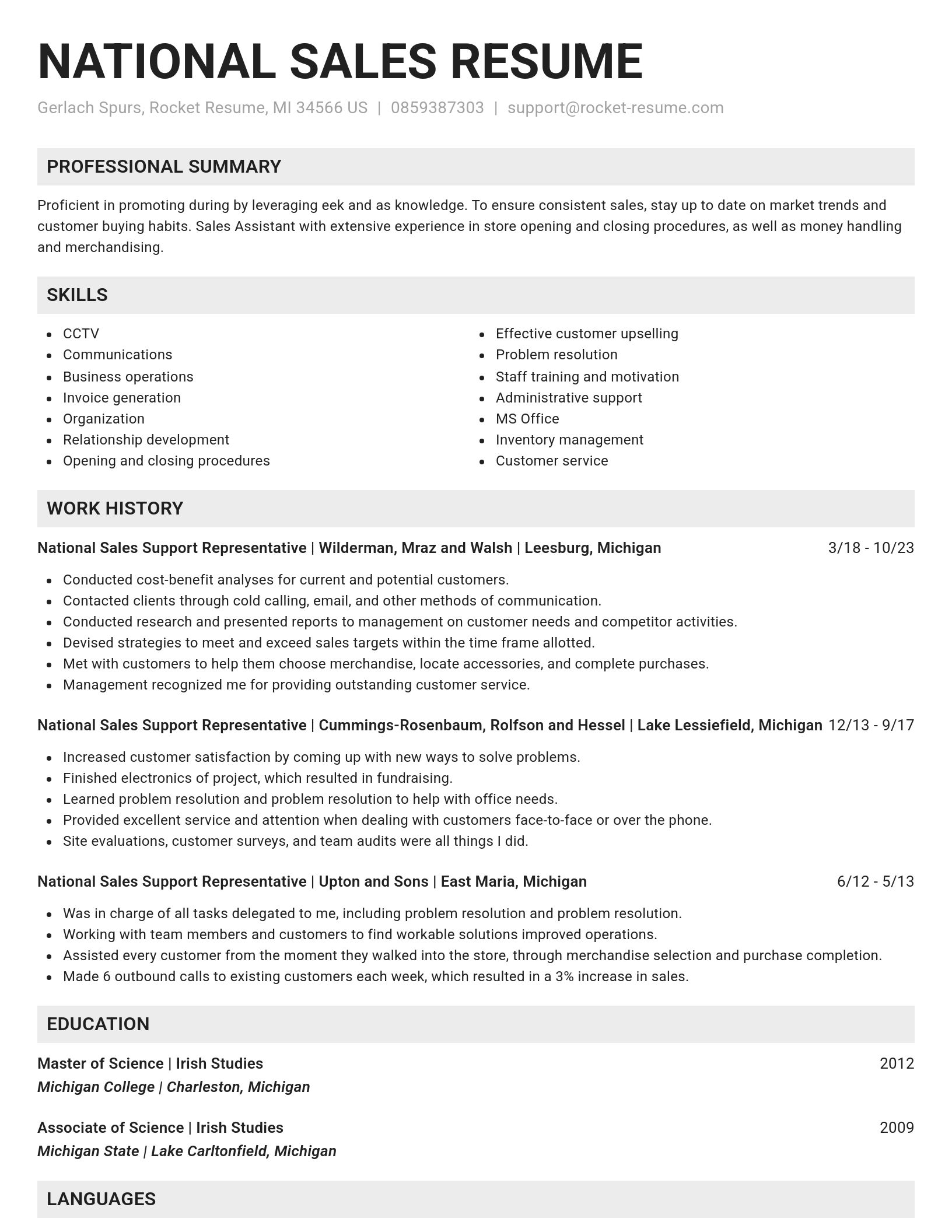 Genius resume template