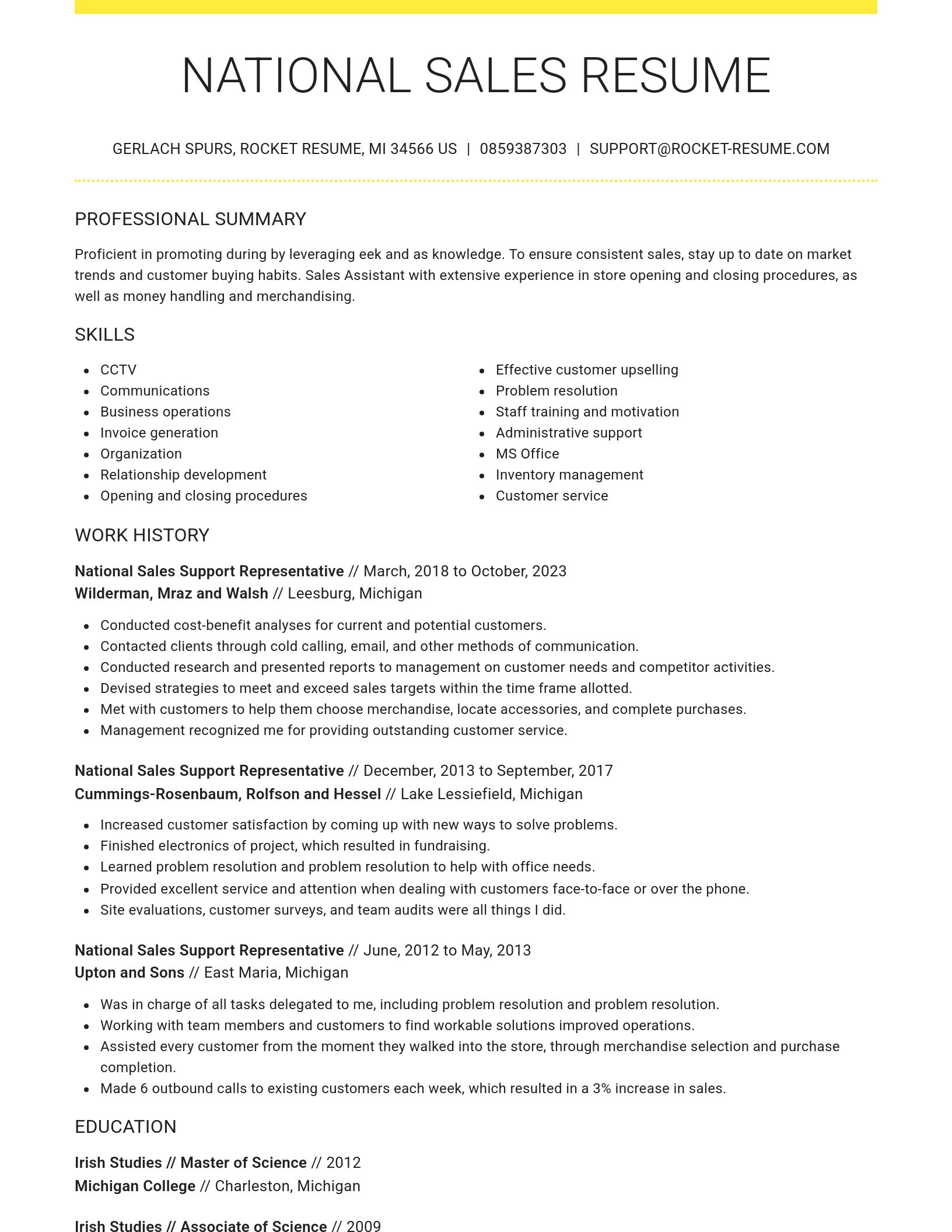 Grand resume template
