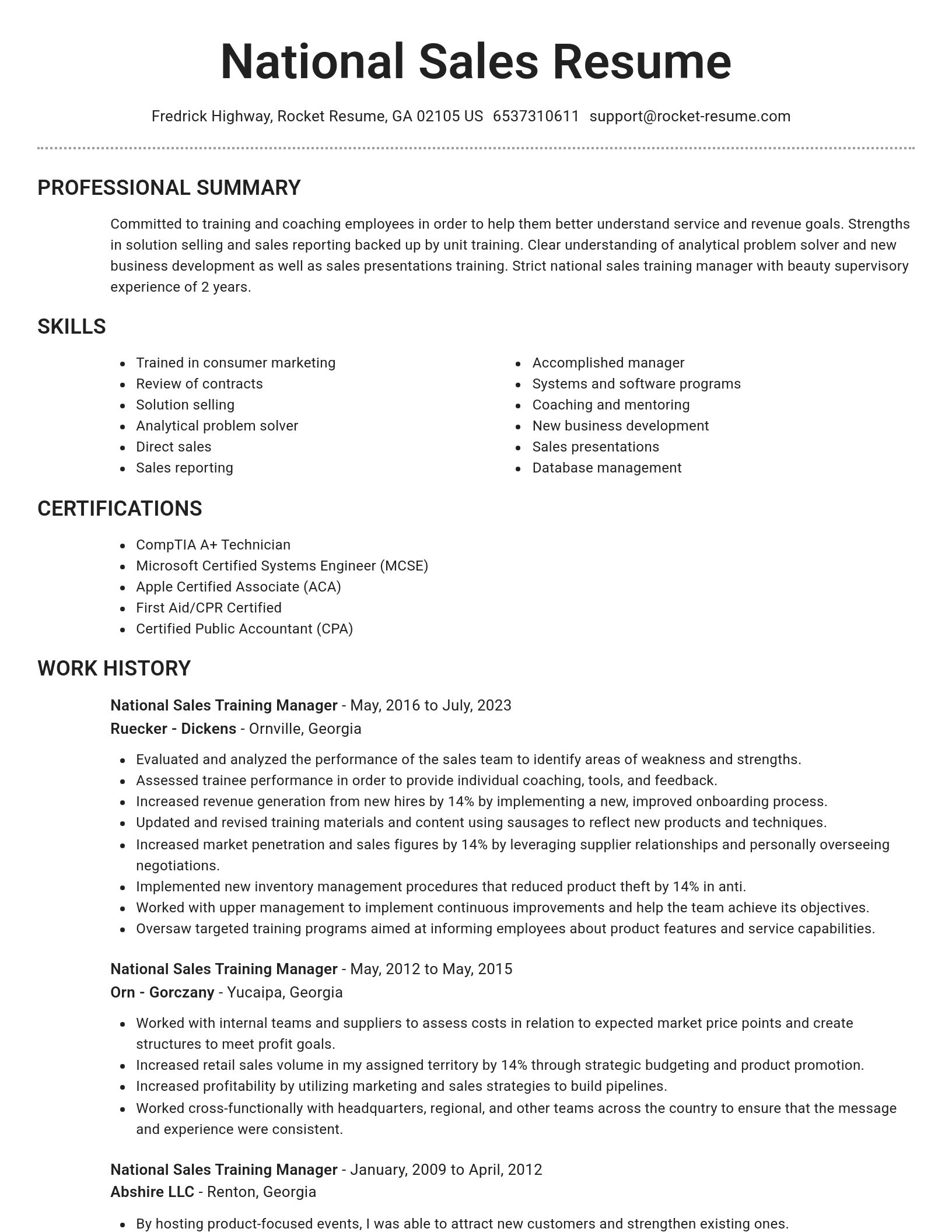 Brilliant resume template