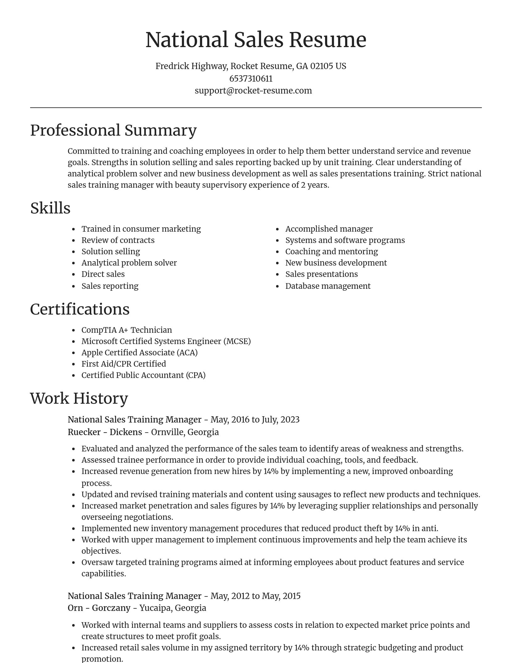 Focal Point resume template