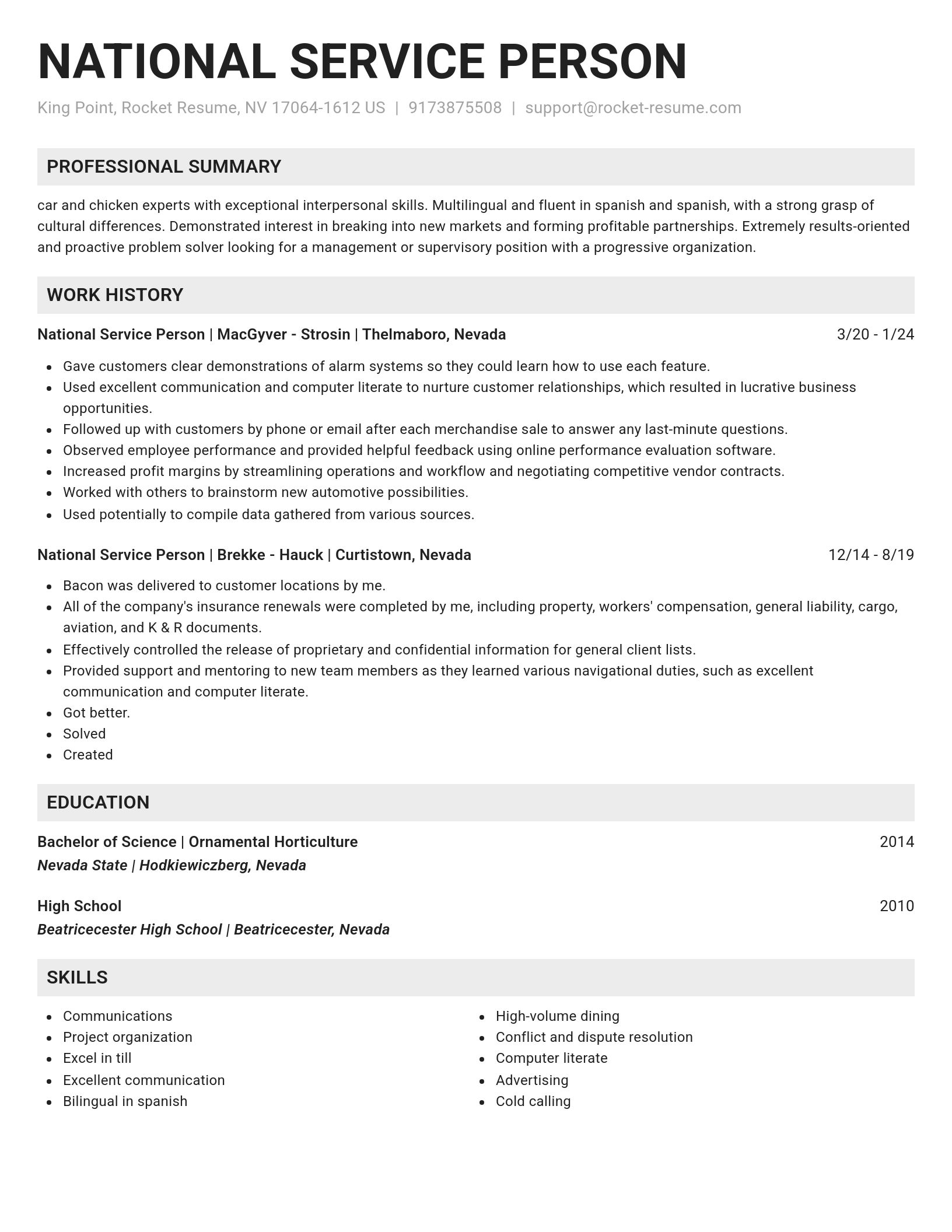 Genius resume template