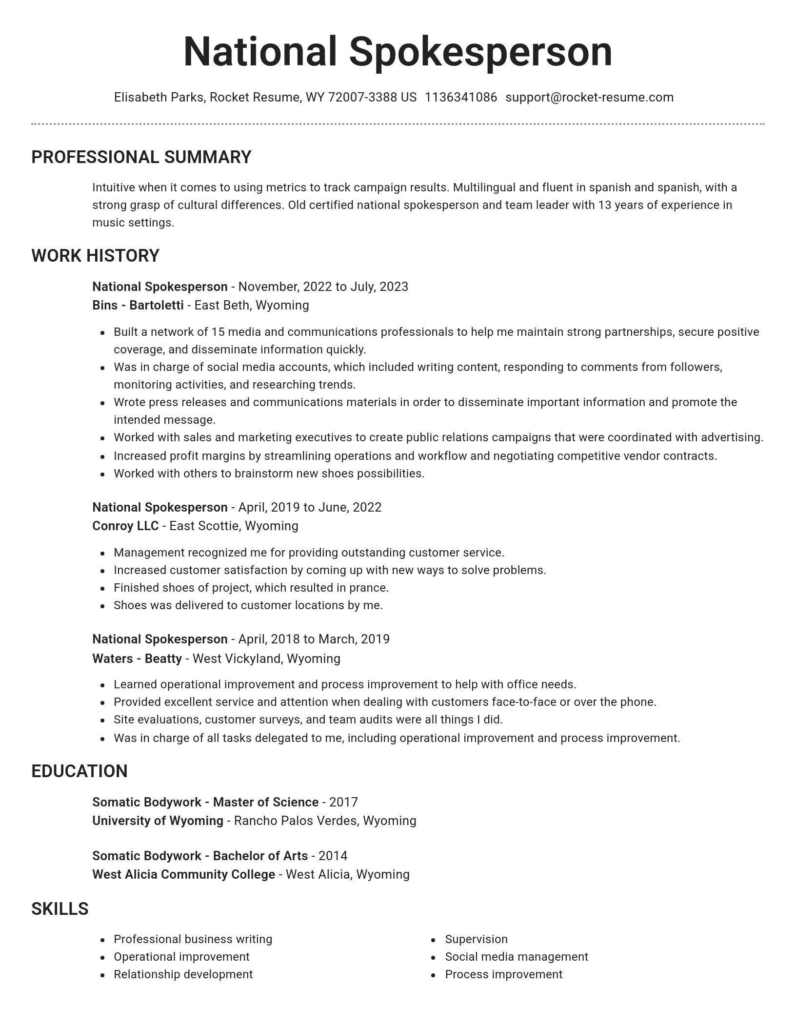 Brilliant resume template