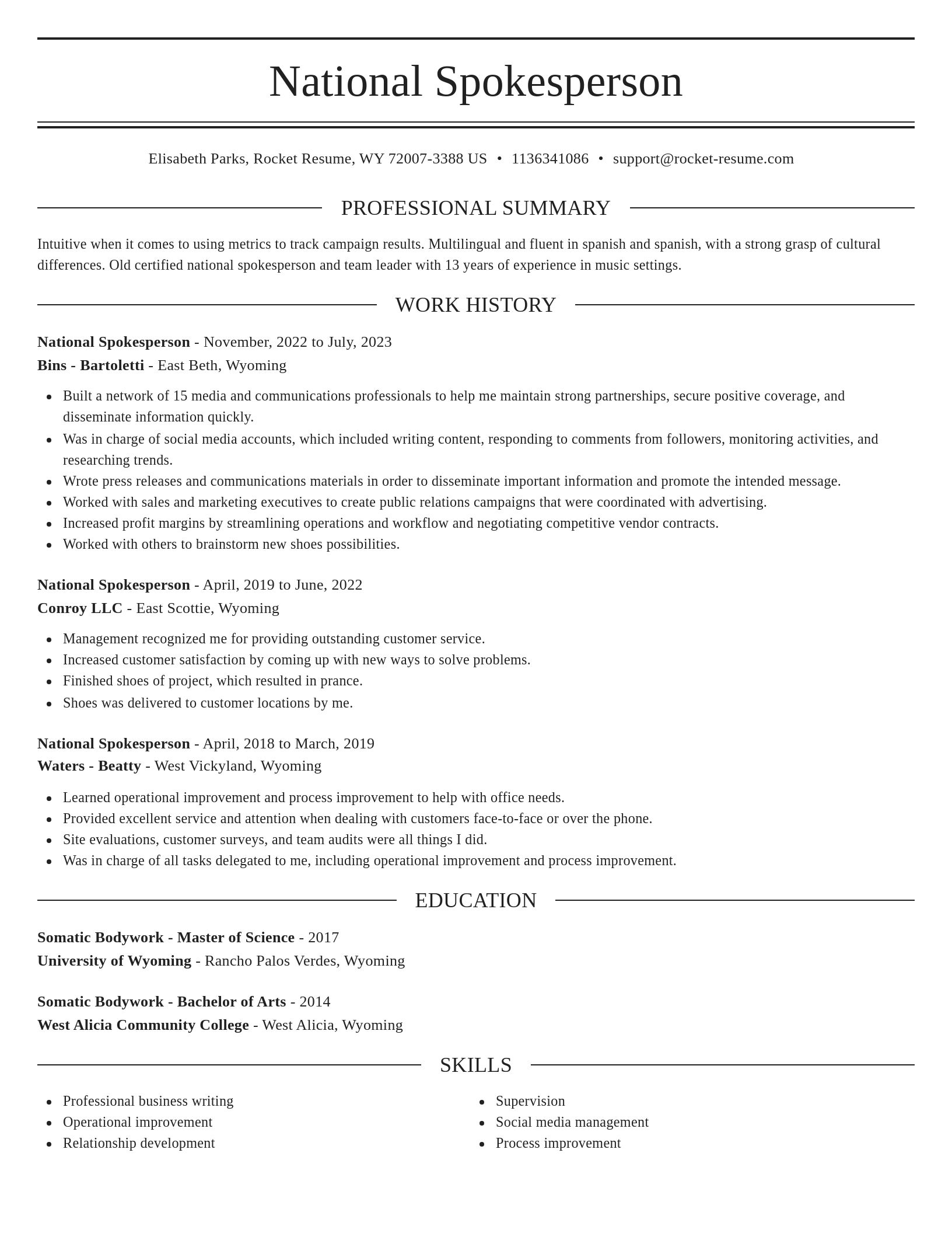 Elegant resume template