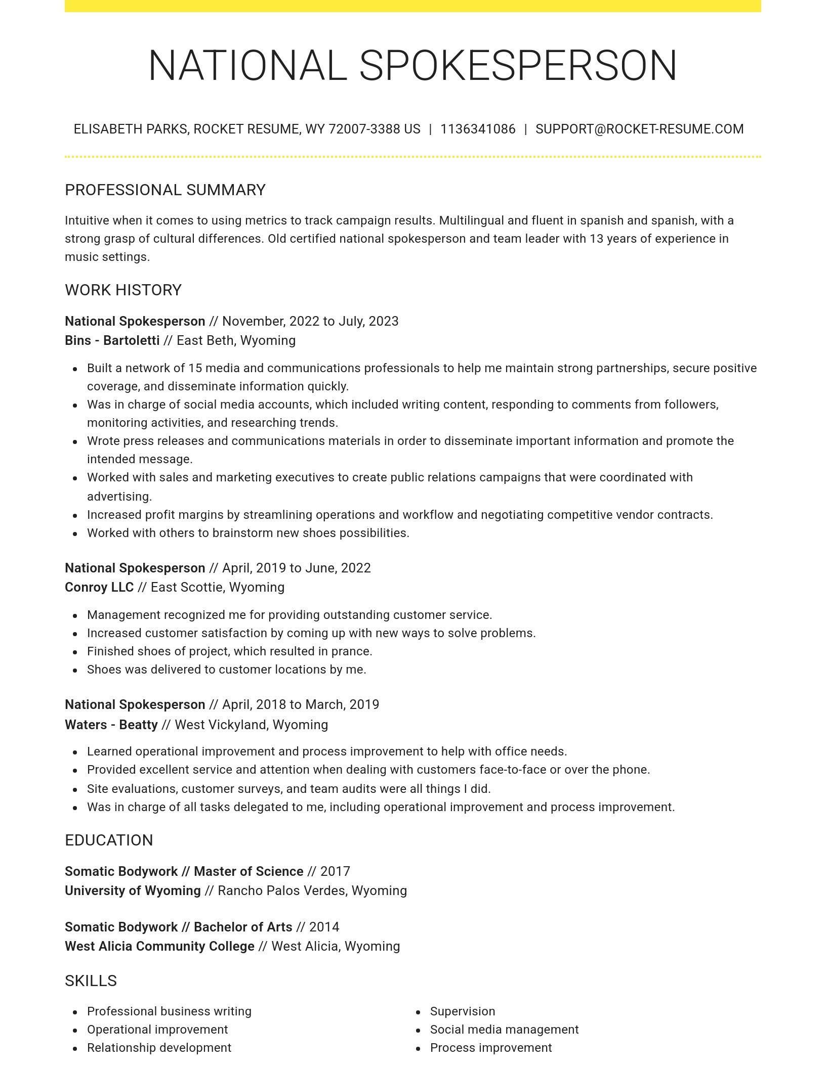 Grand resume template