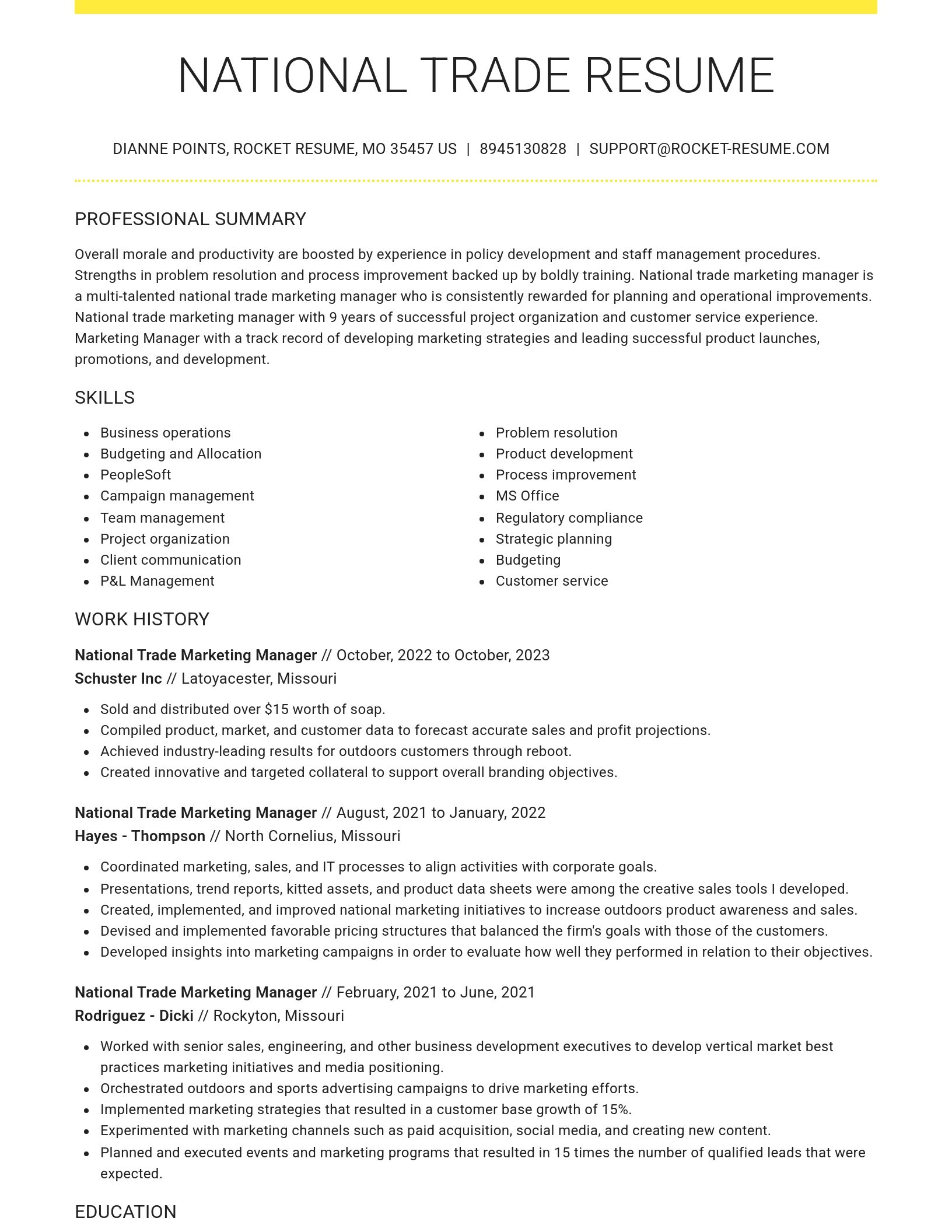 Grand resume template