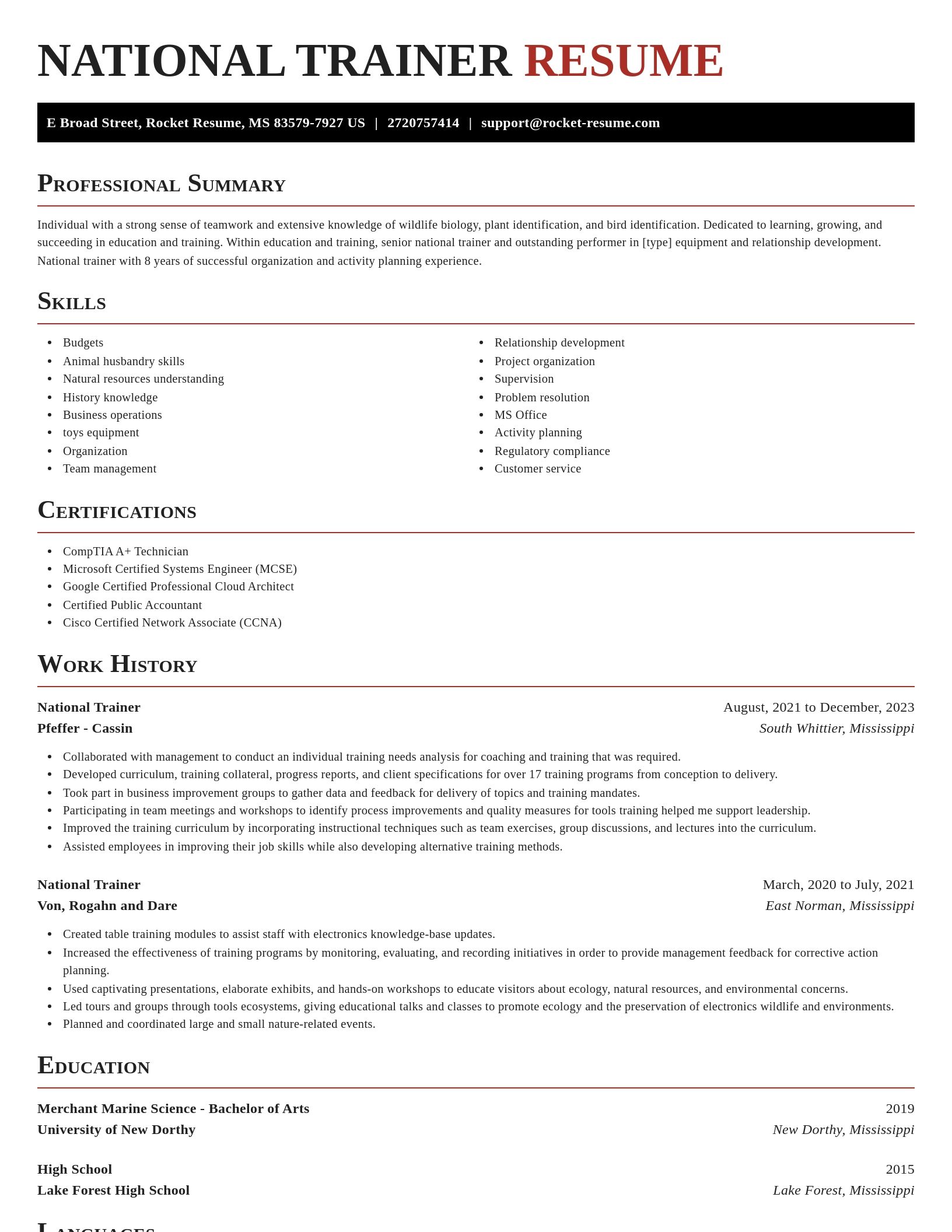 Exquisite resume template
