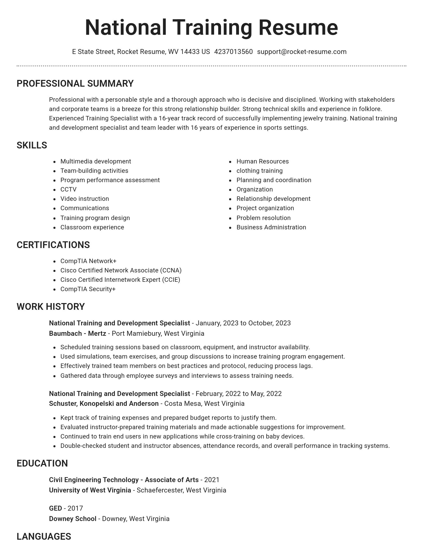Brilliant resume template