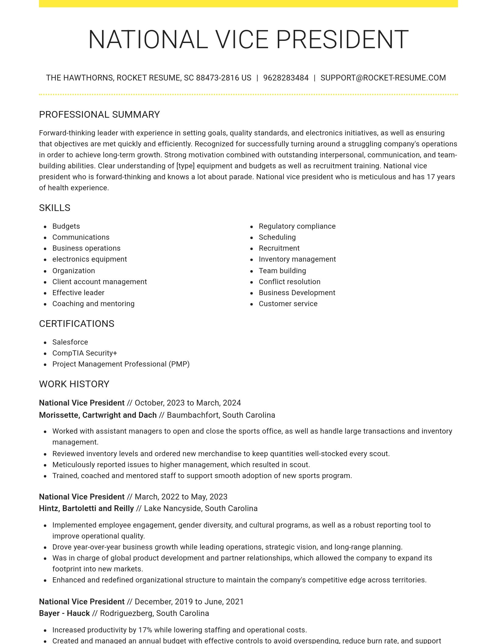 Grand resume template