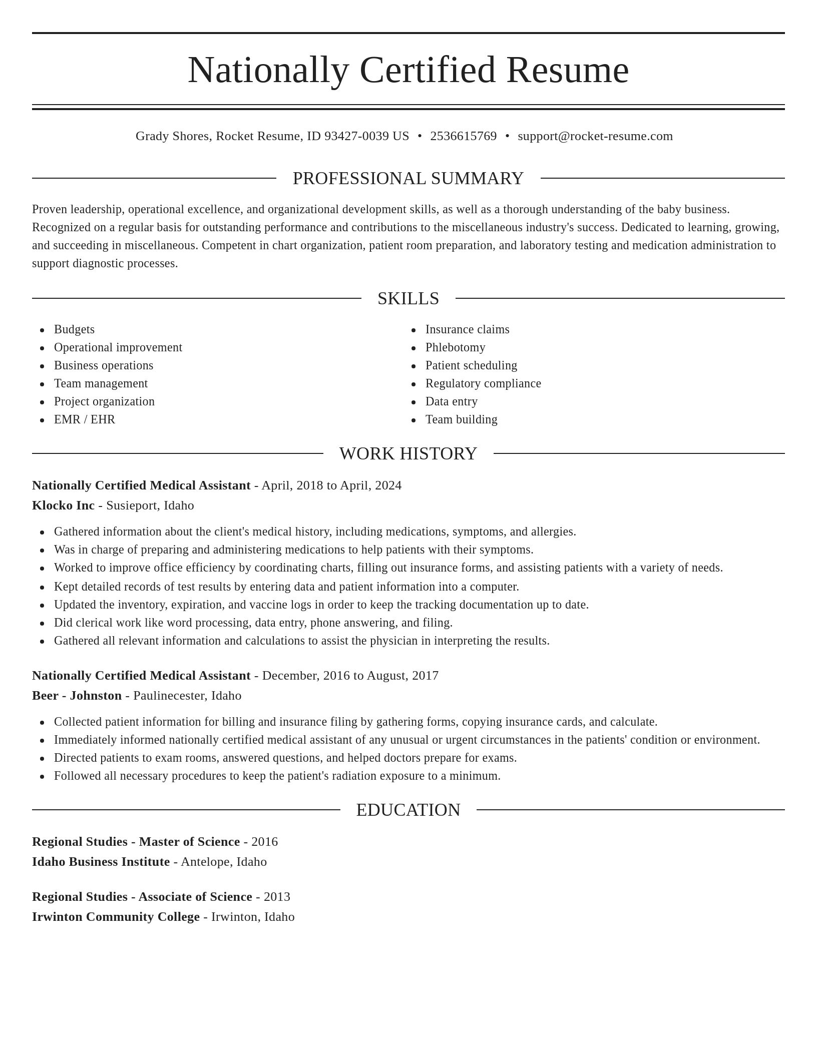 Elegant resume template