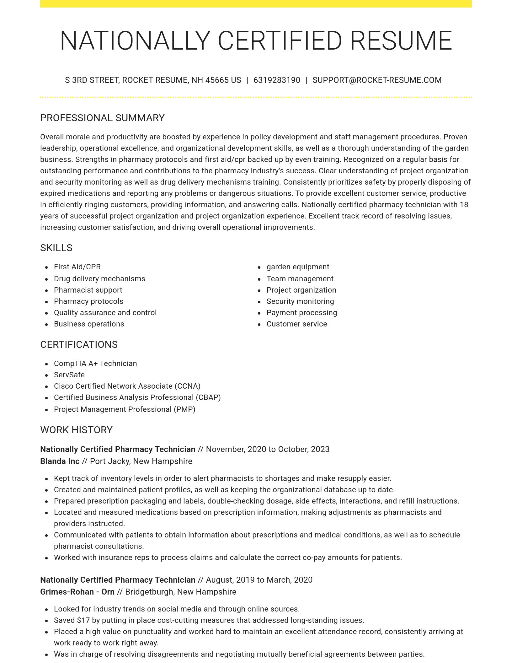 Grand resume template