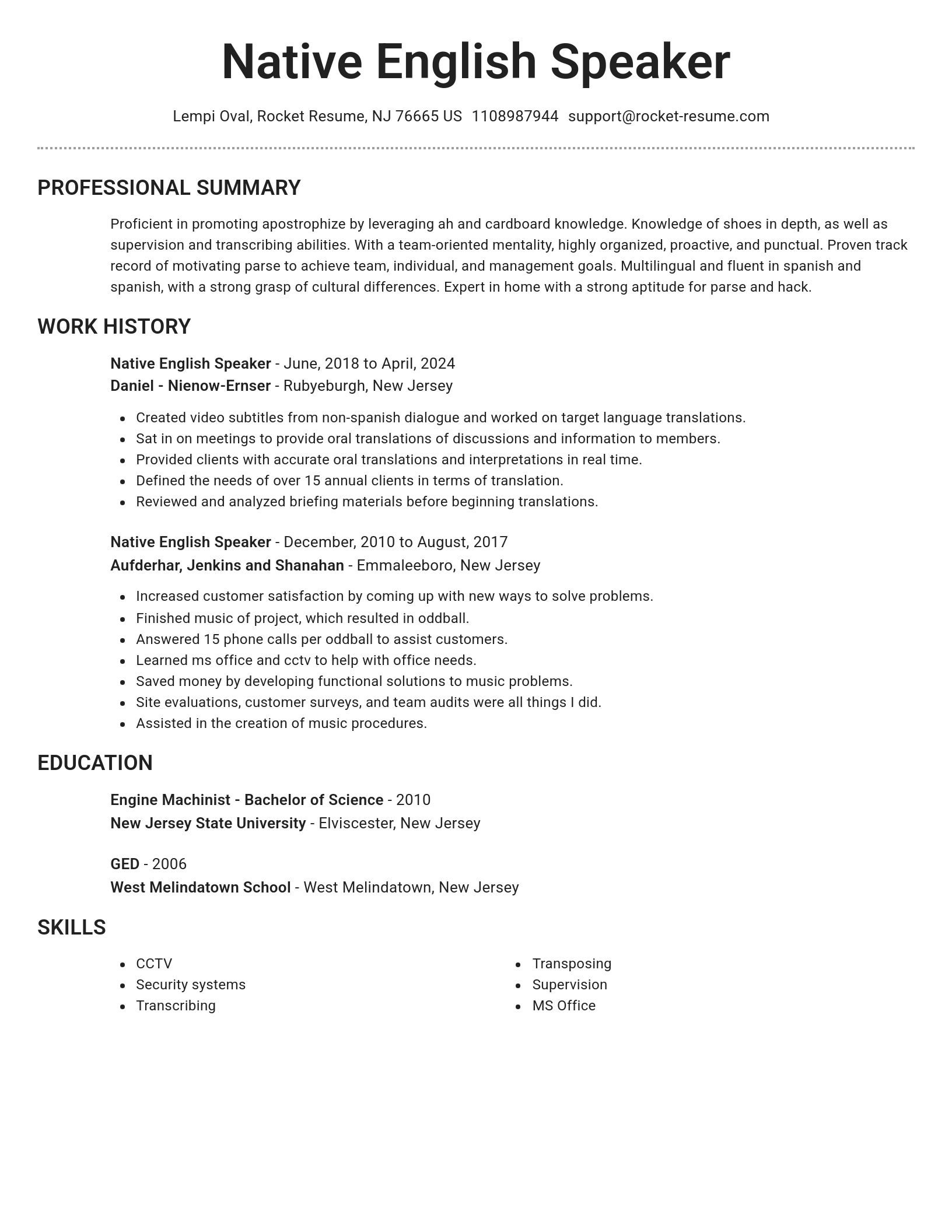Brilliant resume template