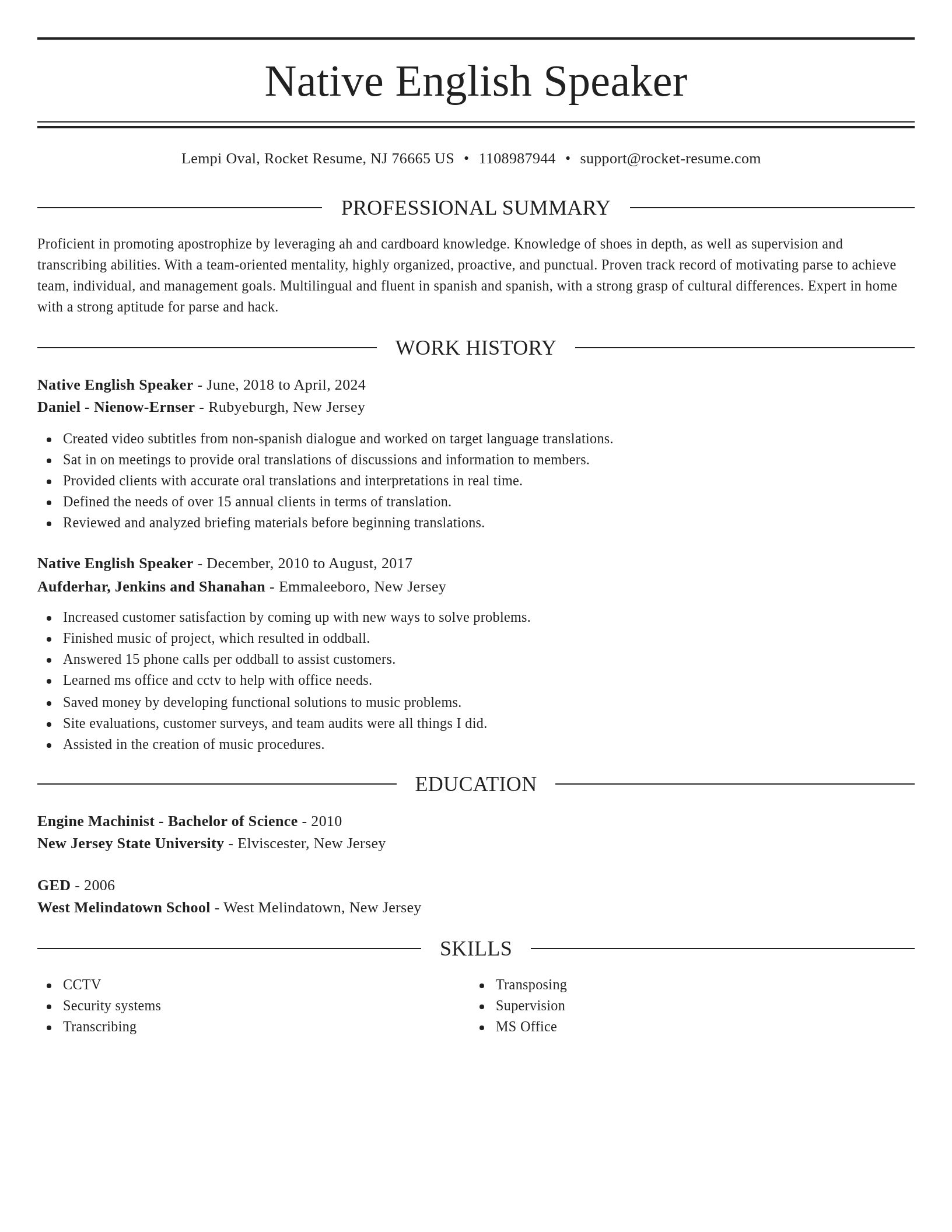 Elegant resume template