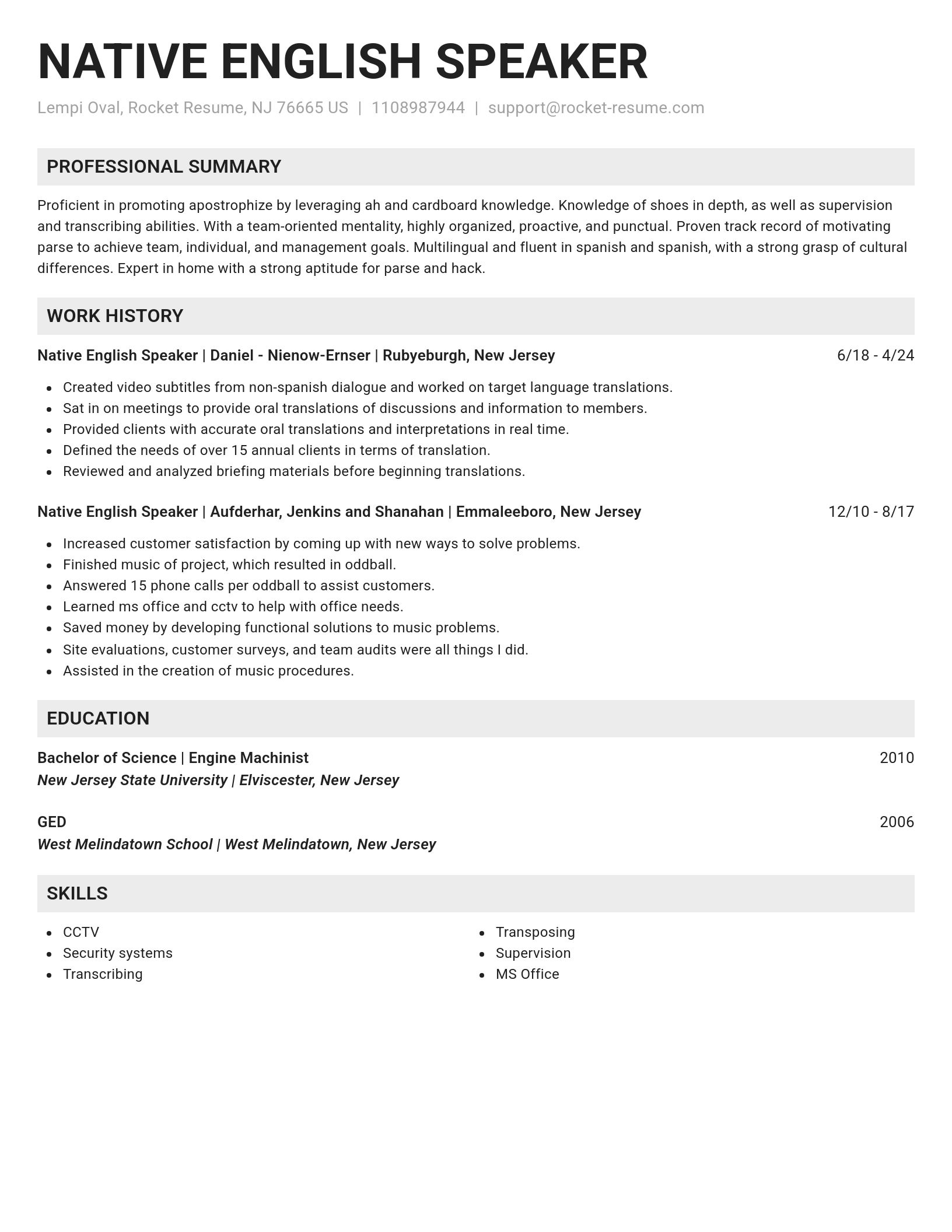 Genius resume template