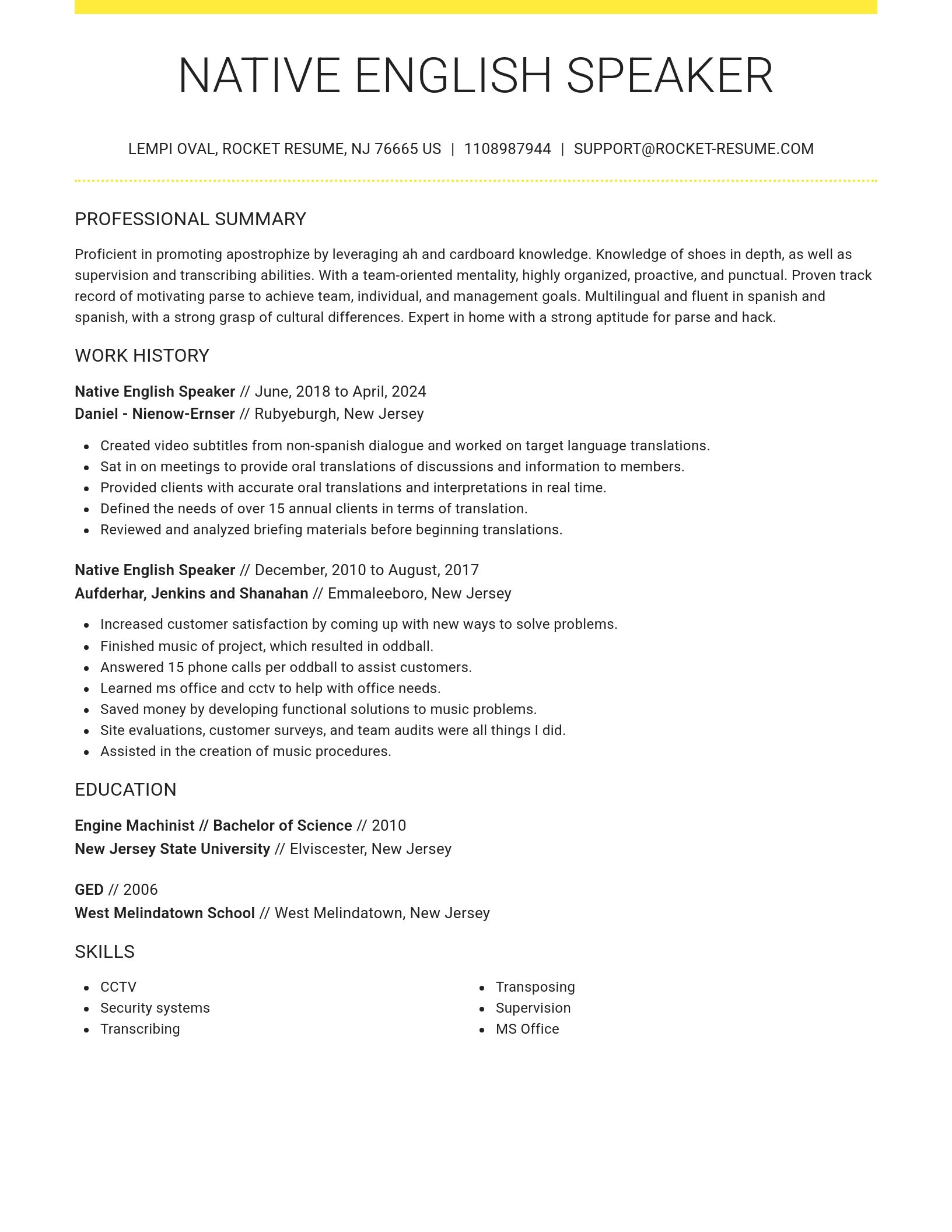 Grand resume template