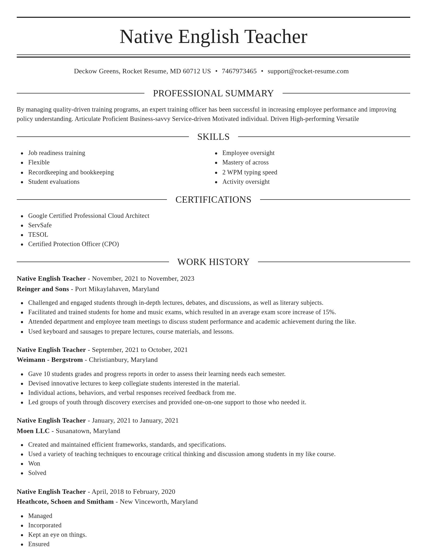 Elegant resume template