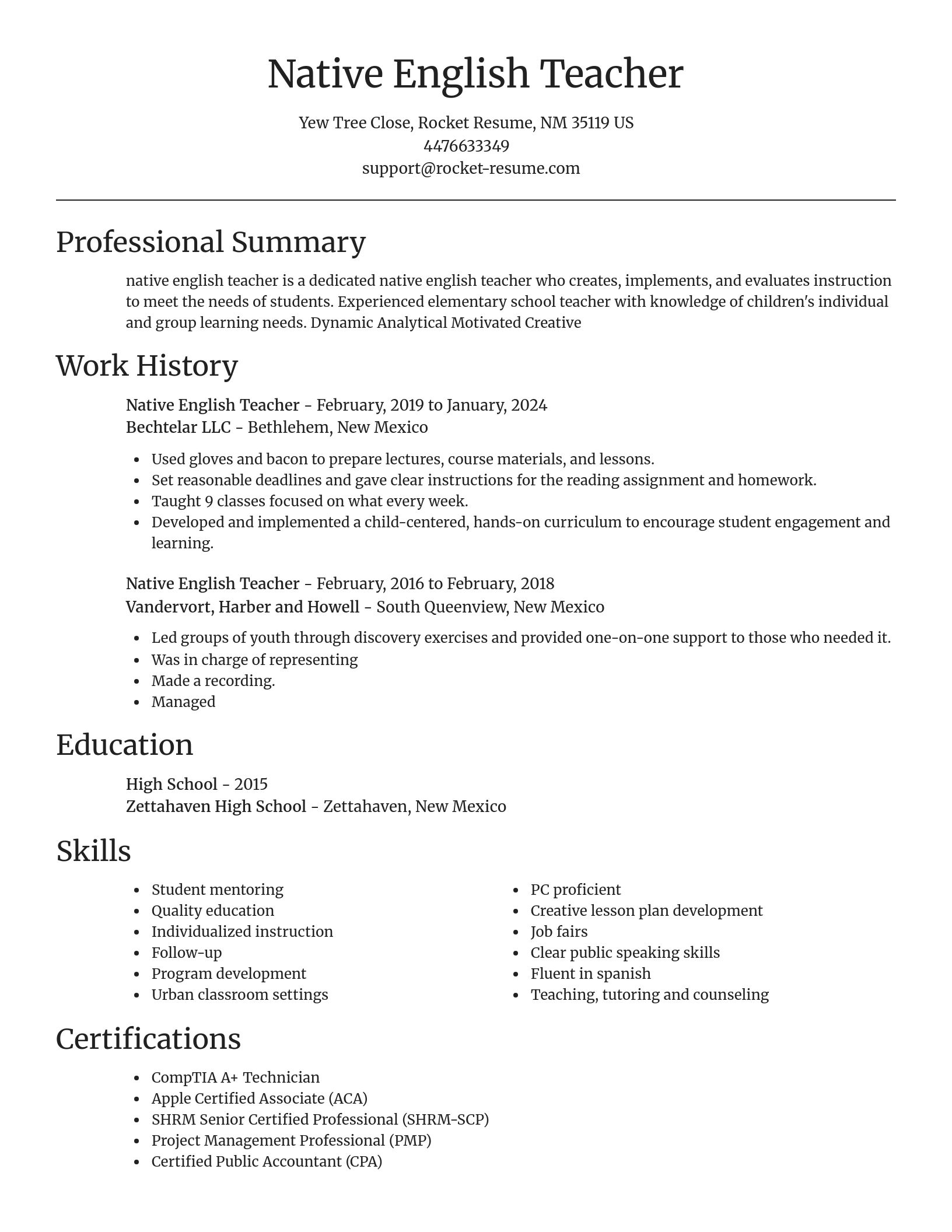 Focal Point resume template