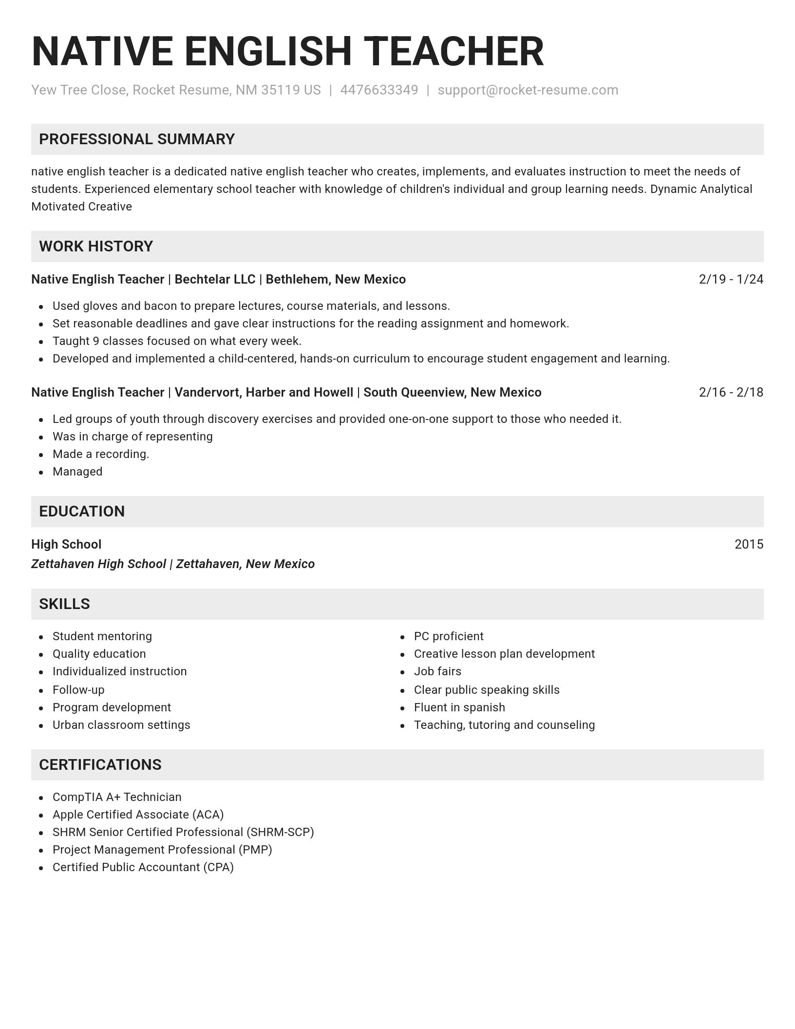 Genius resume template