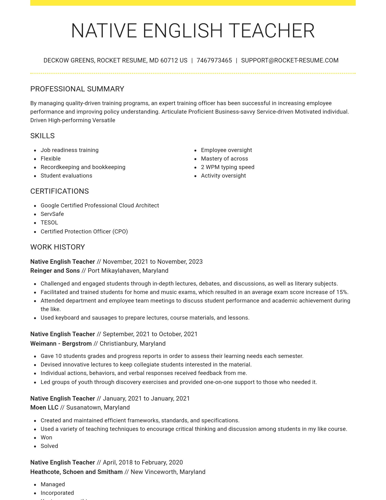 Grand resume template