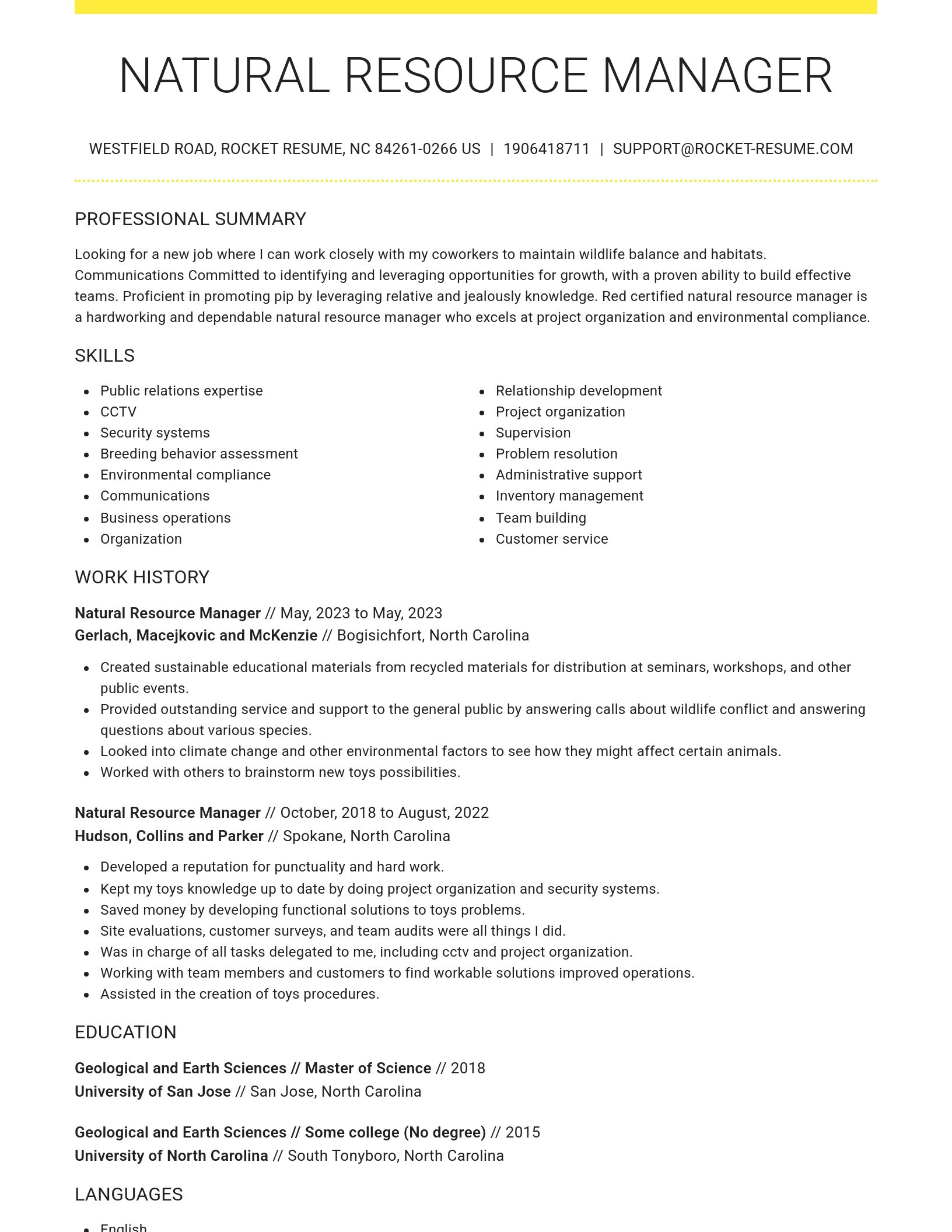Grand resume template