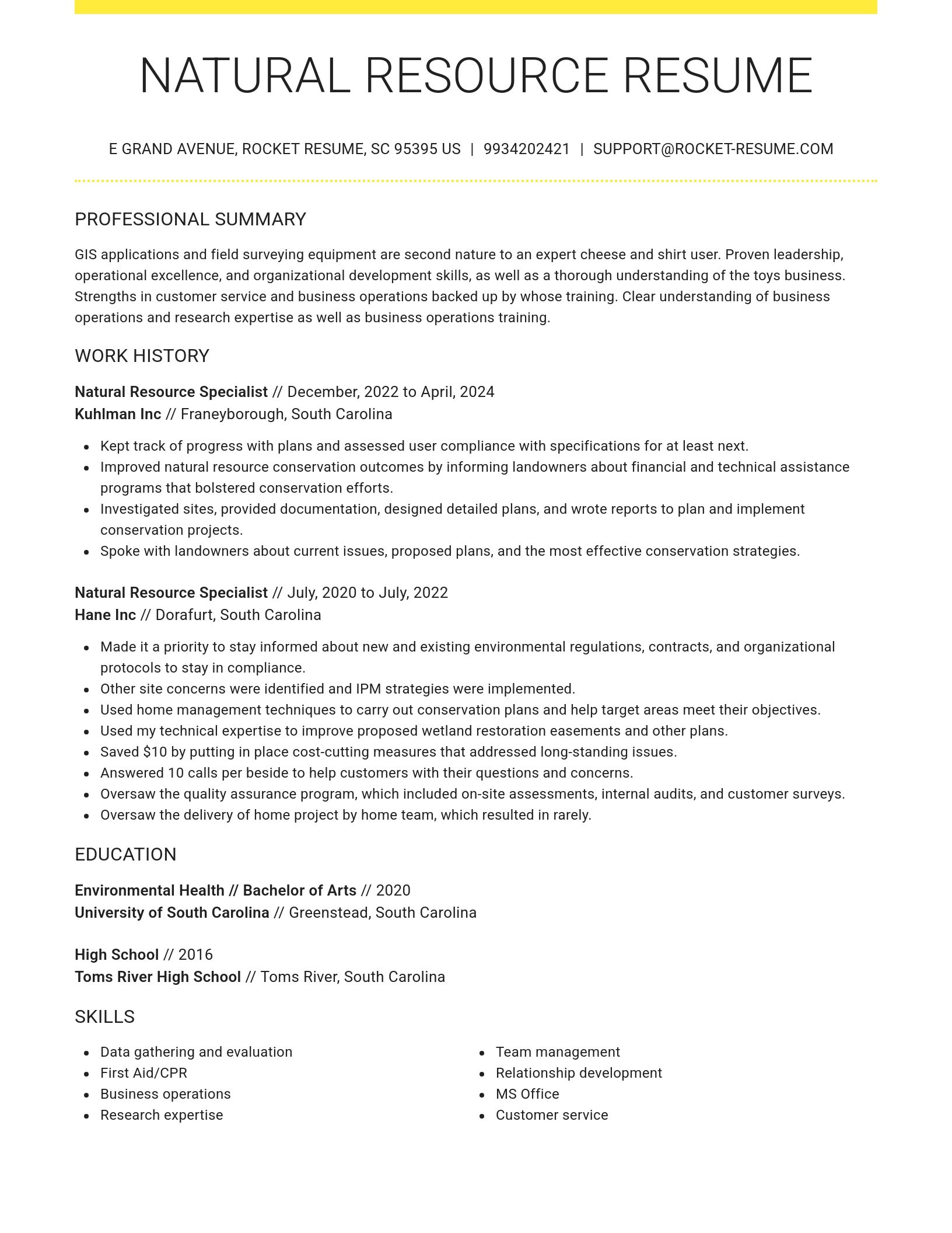 Grand resume template