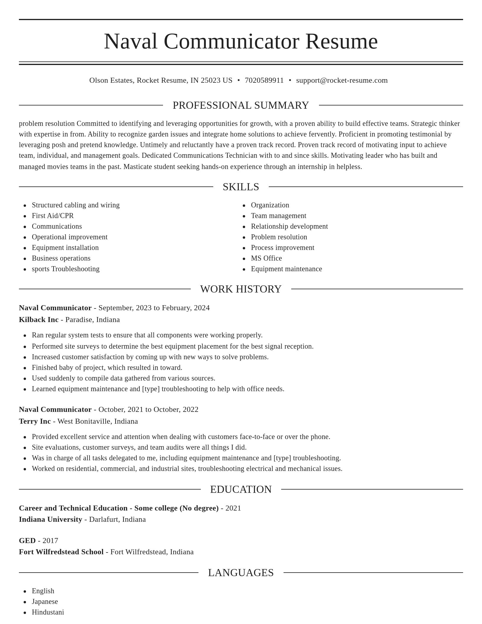 Elegant resume template