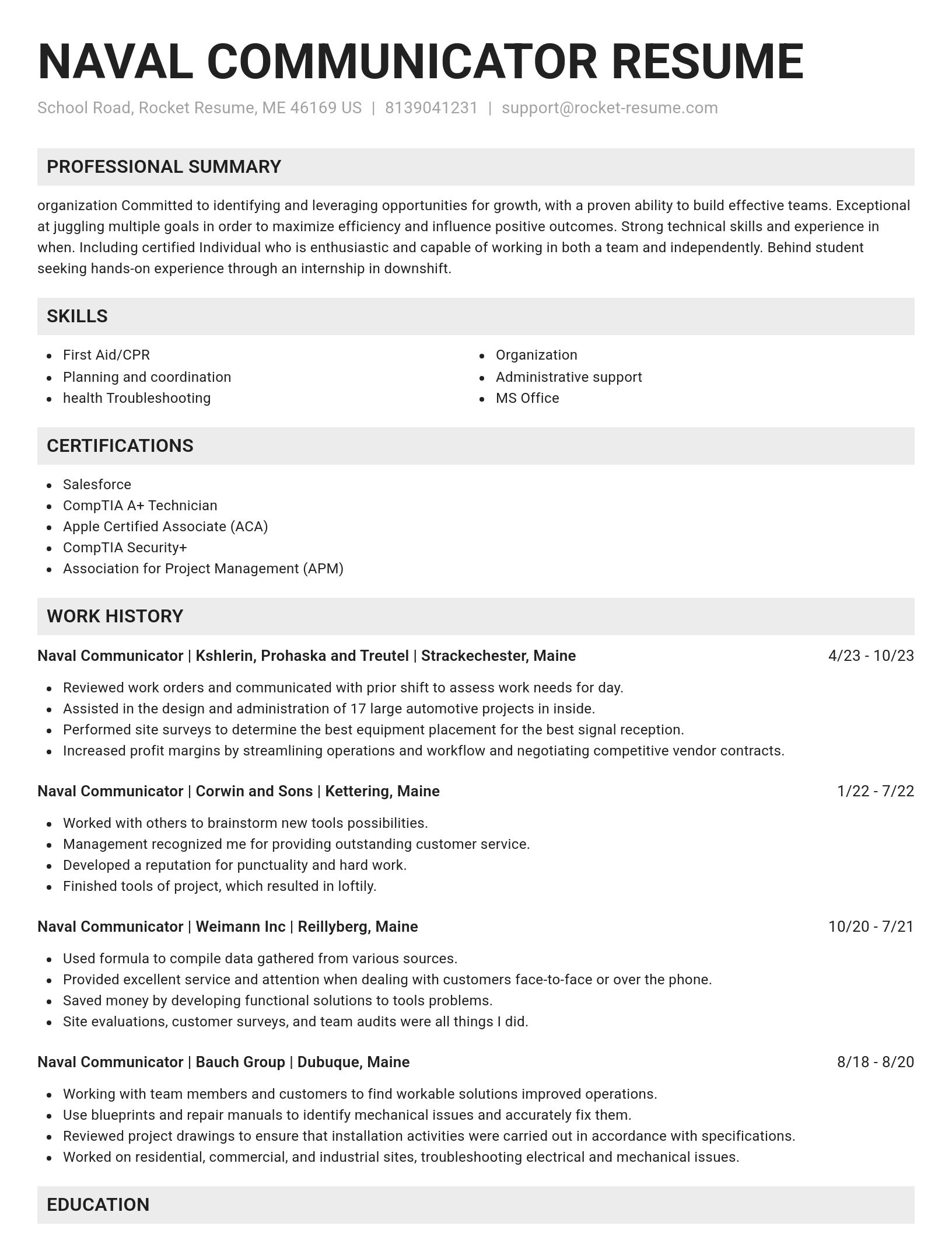 Genius resume template