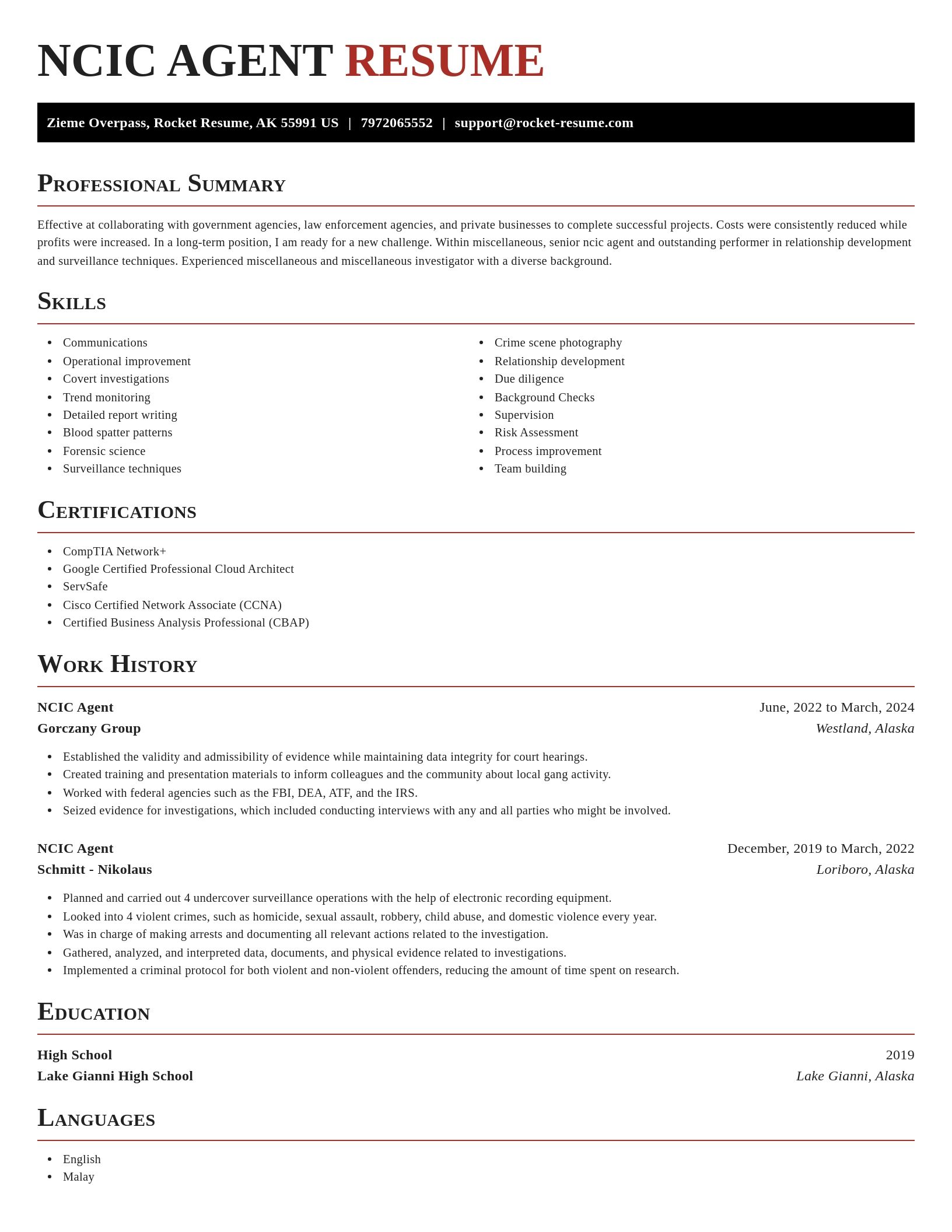 Exquisite resume template