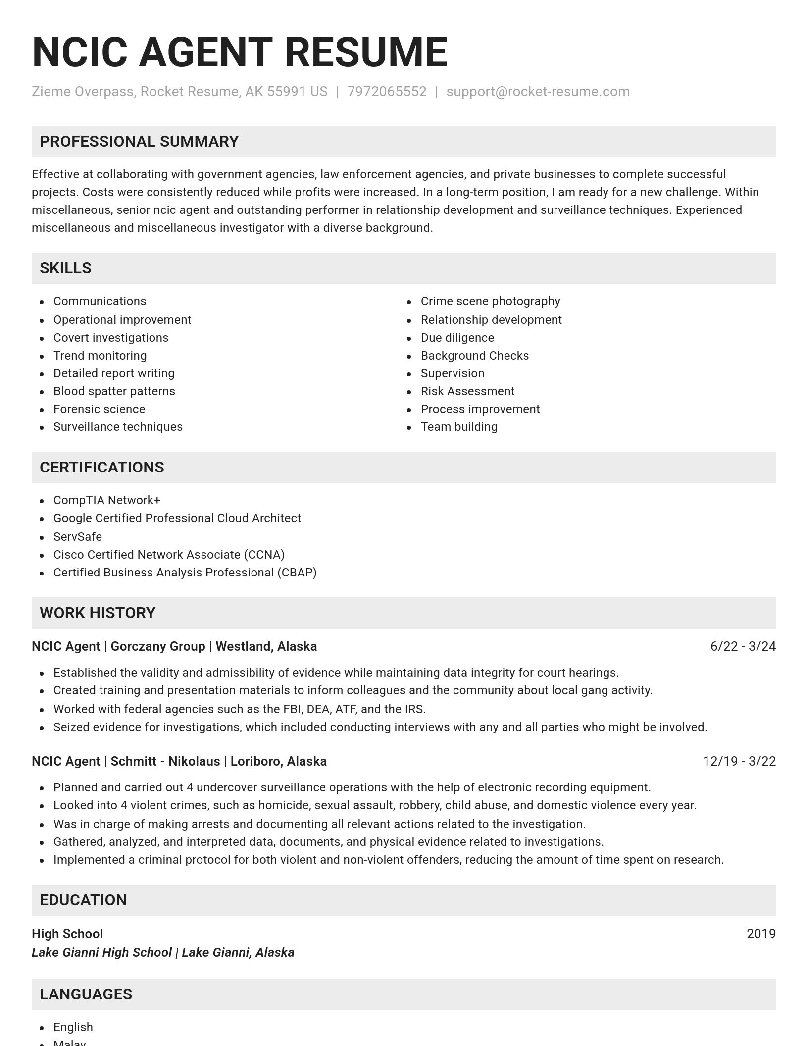 Genius resume template