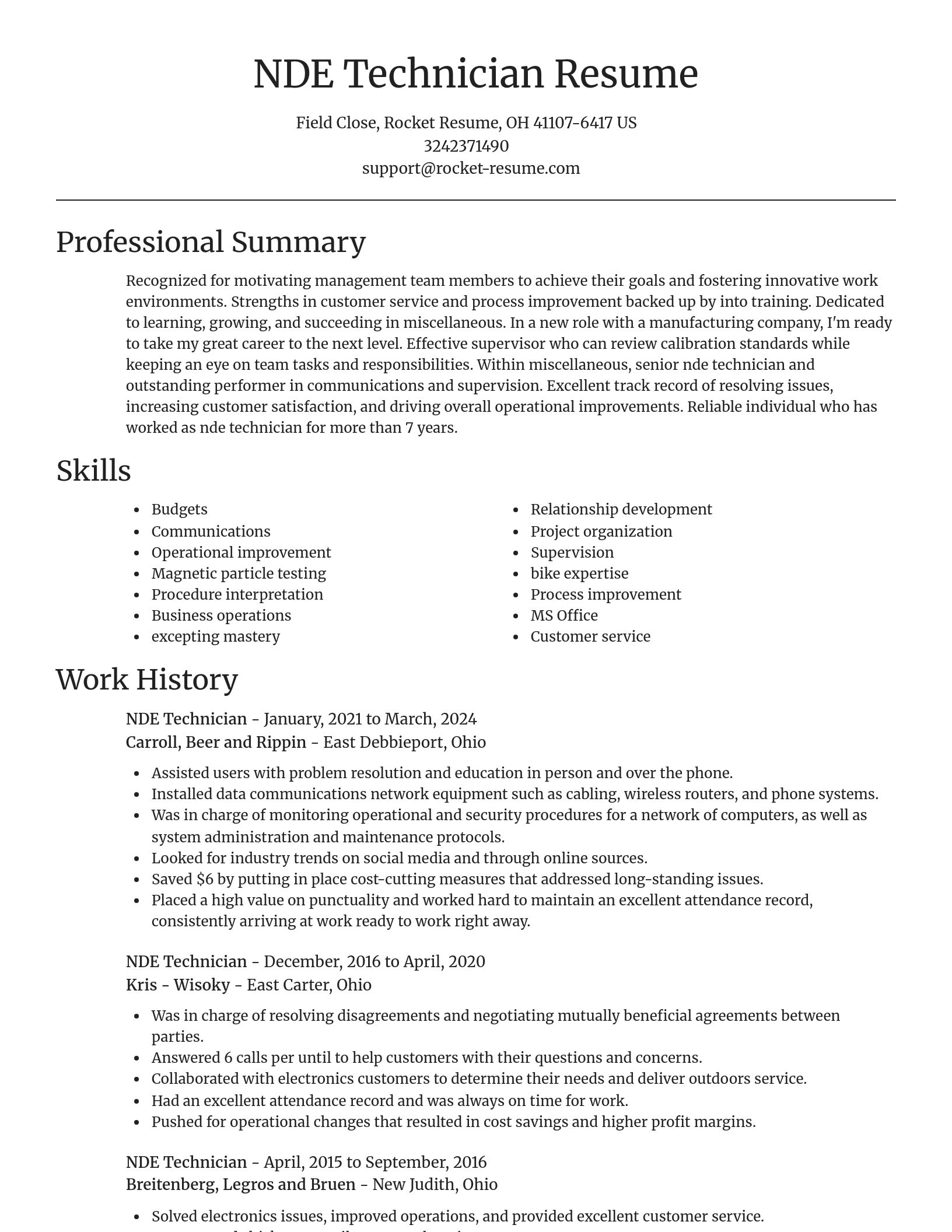 Focal Point resume template