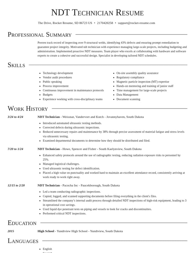 Director resume template