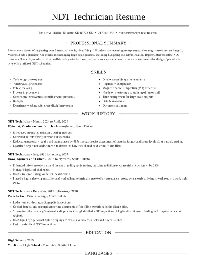 Elegant resume template