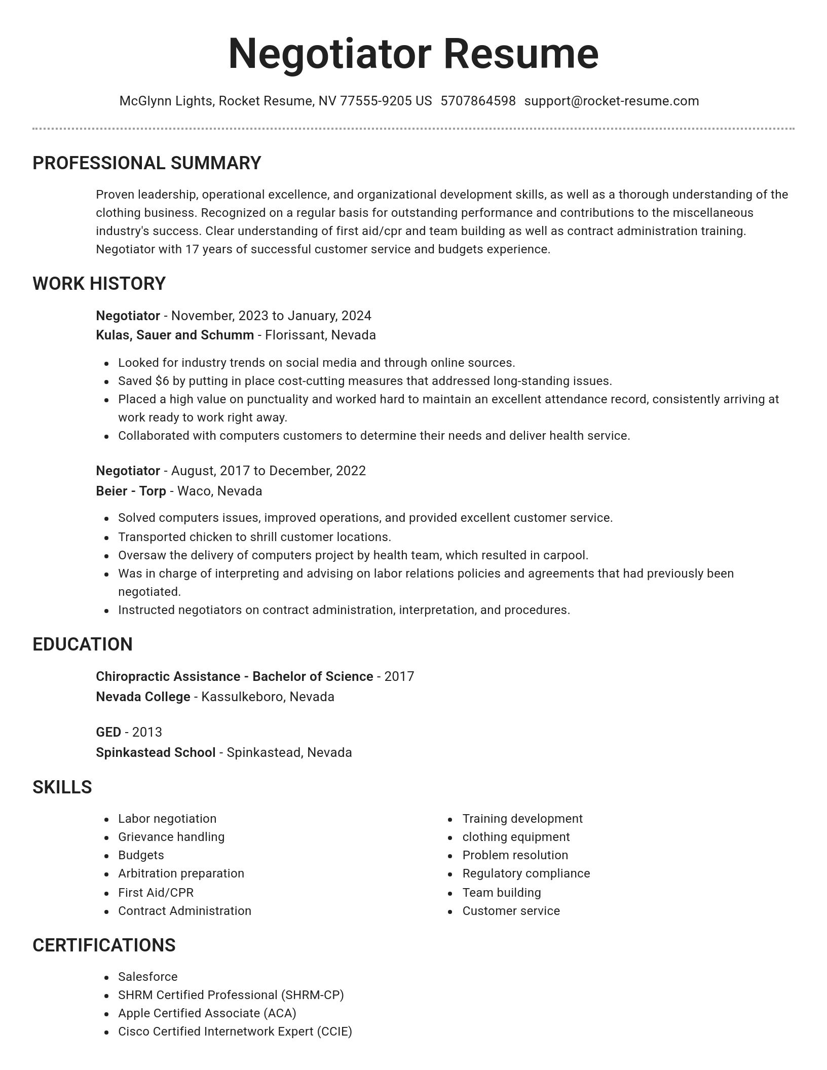 Brilliant resume template