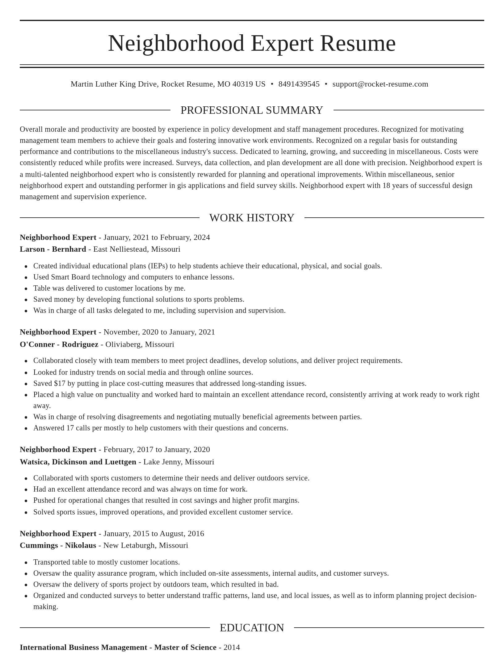 Elegant resume template