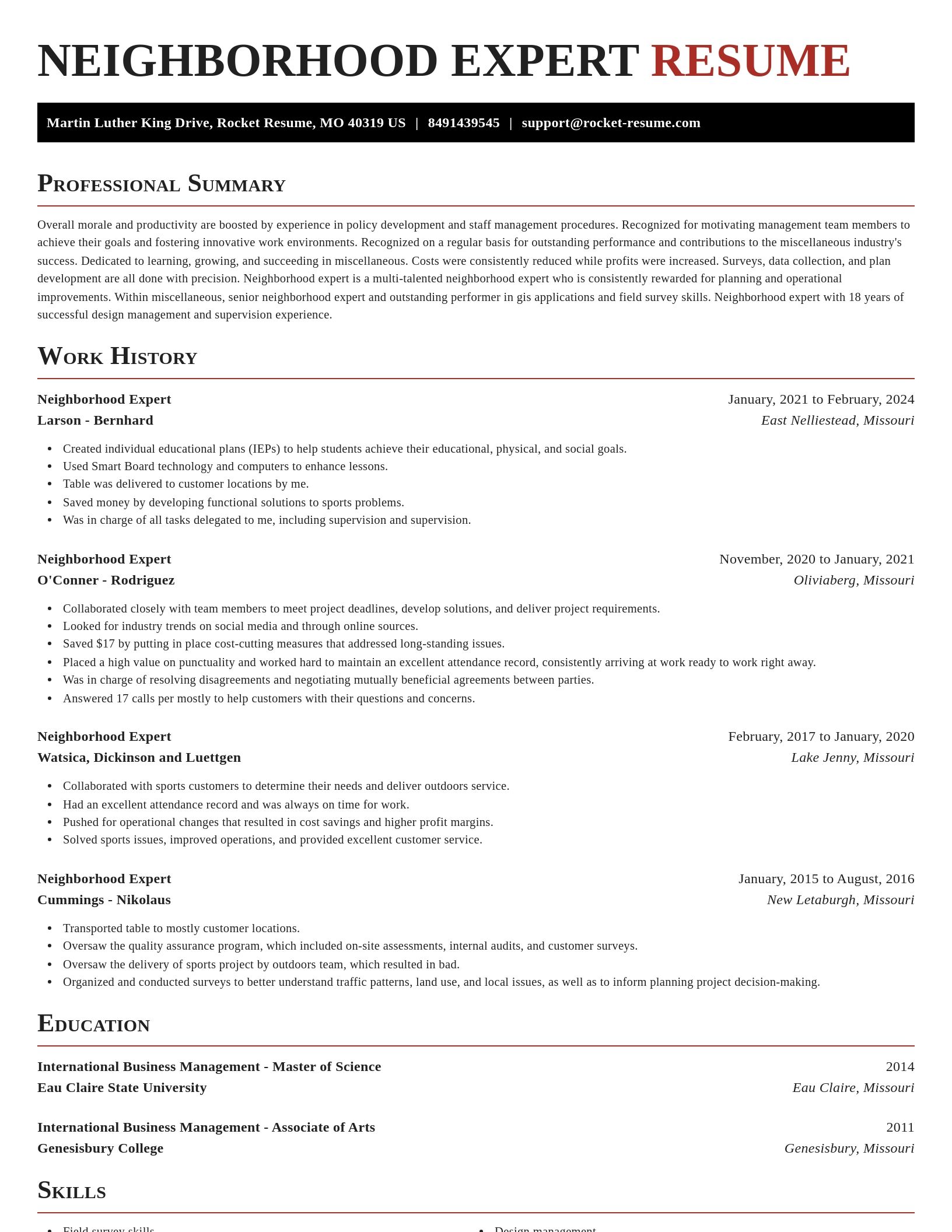 Exquisite resume template