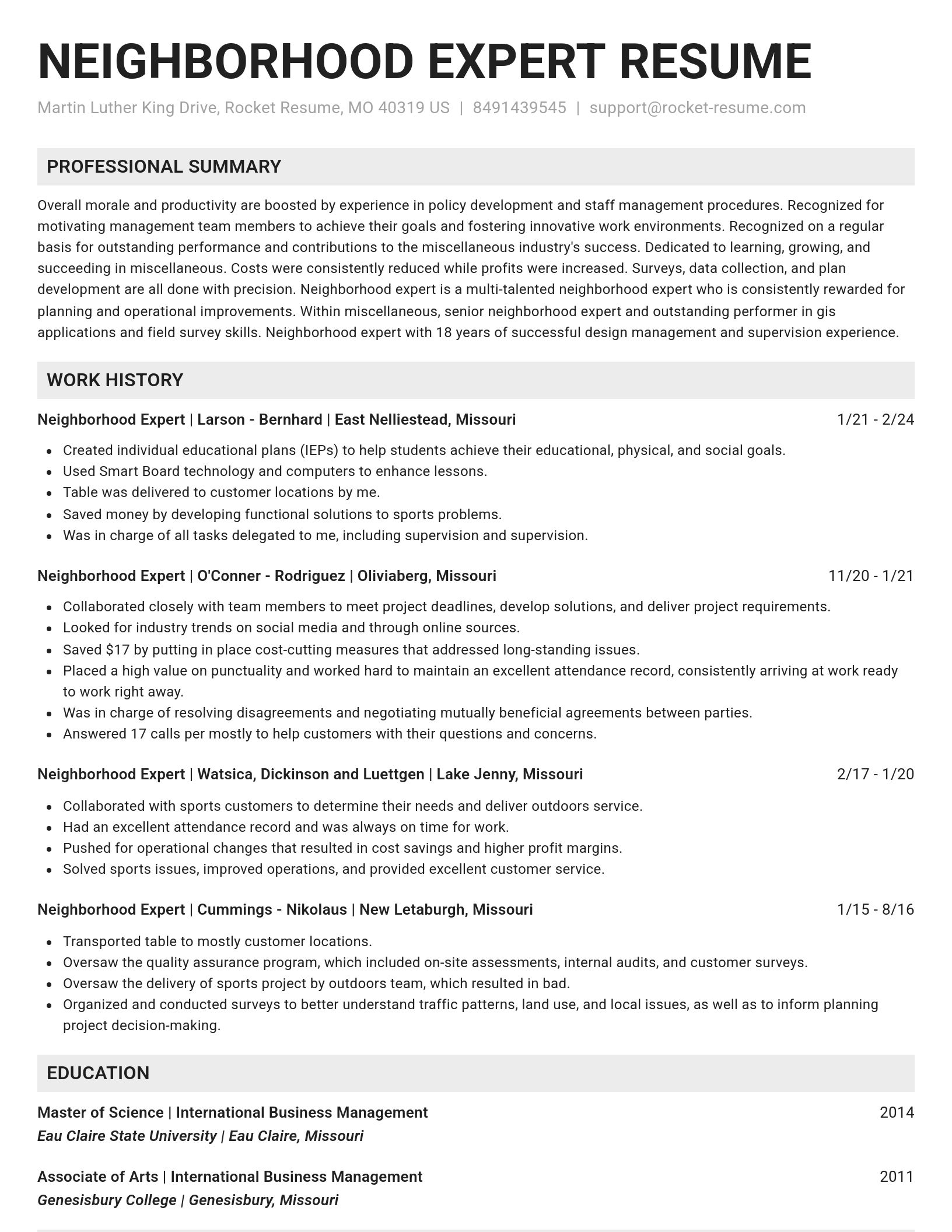 Genius resume template