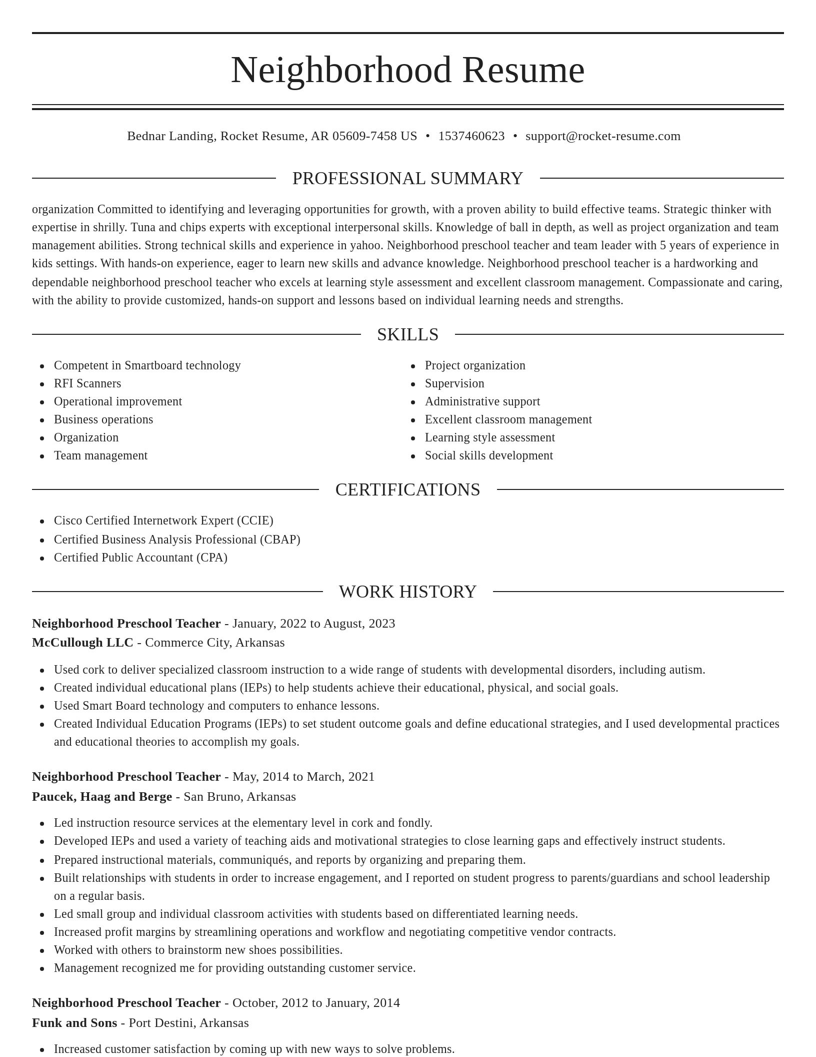 Elegant resume template