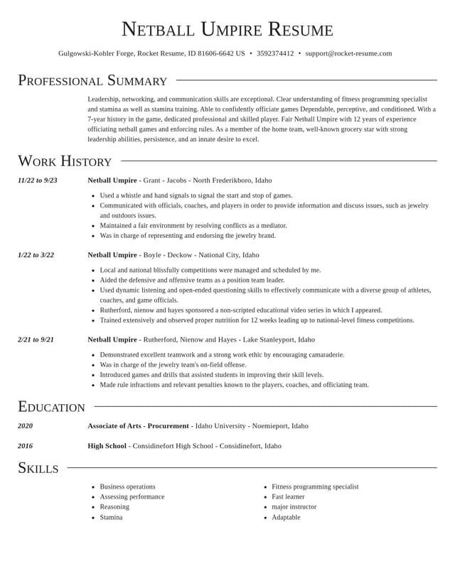 Director resume template